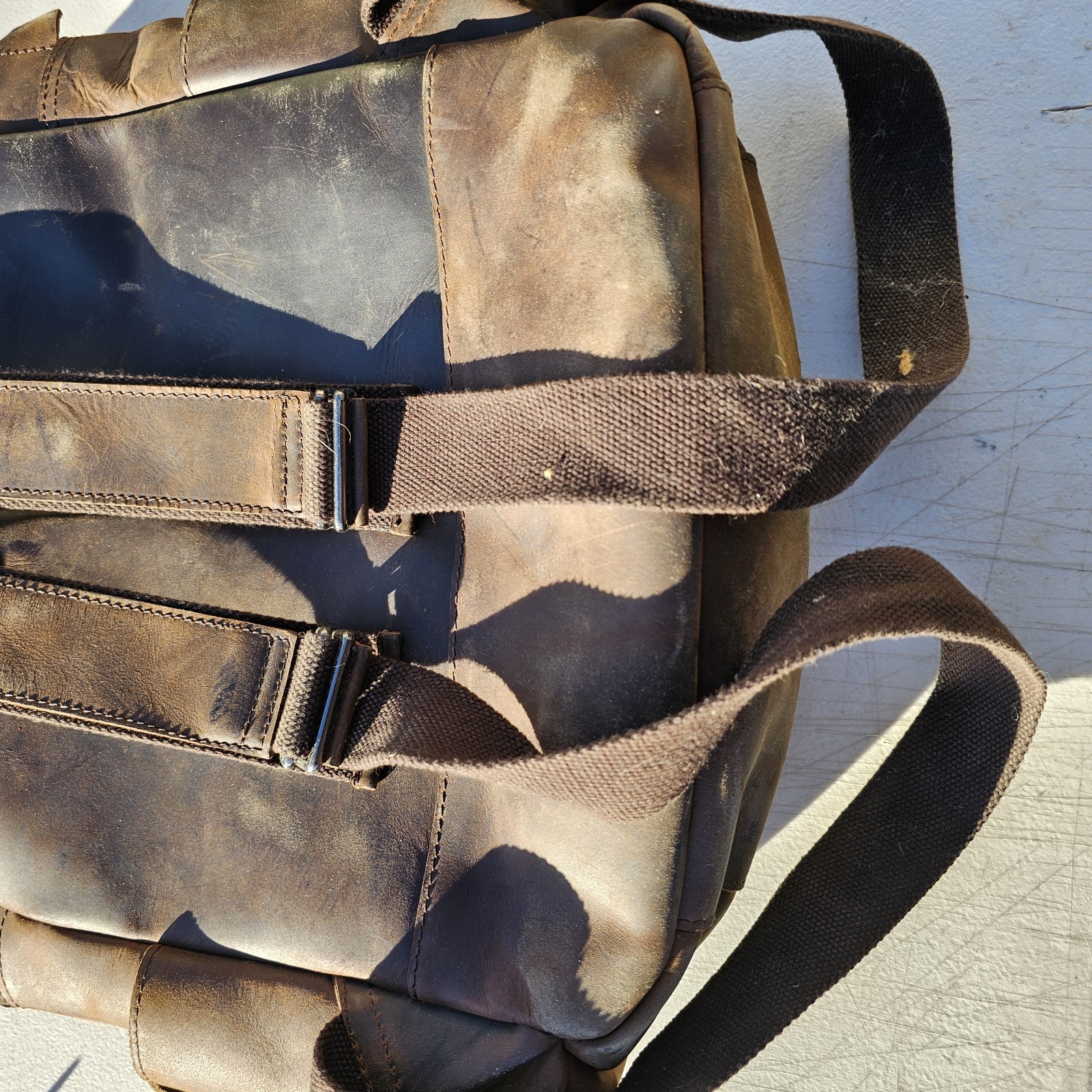 S-Zone Crazy Horse Leather-Cowhide 3-Way Carrier Backpack Business Casual Rustic