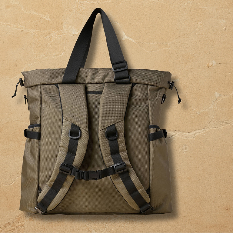 Brown Buffalo Conceal Tote 21L Backpack Shoulder Bag Cordura Black Green