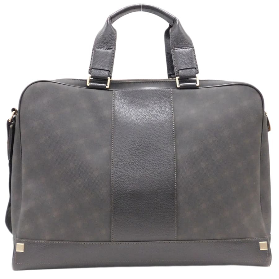 Dunhill Business Bag Document Case Shoulder Bag Brown PVC Leather Men’s W28cm