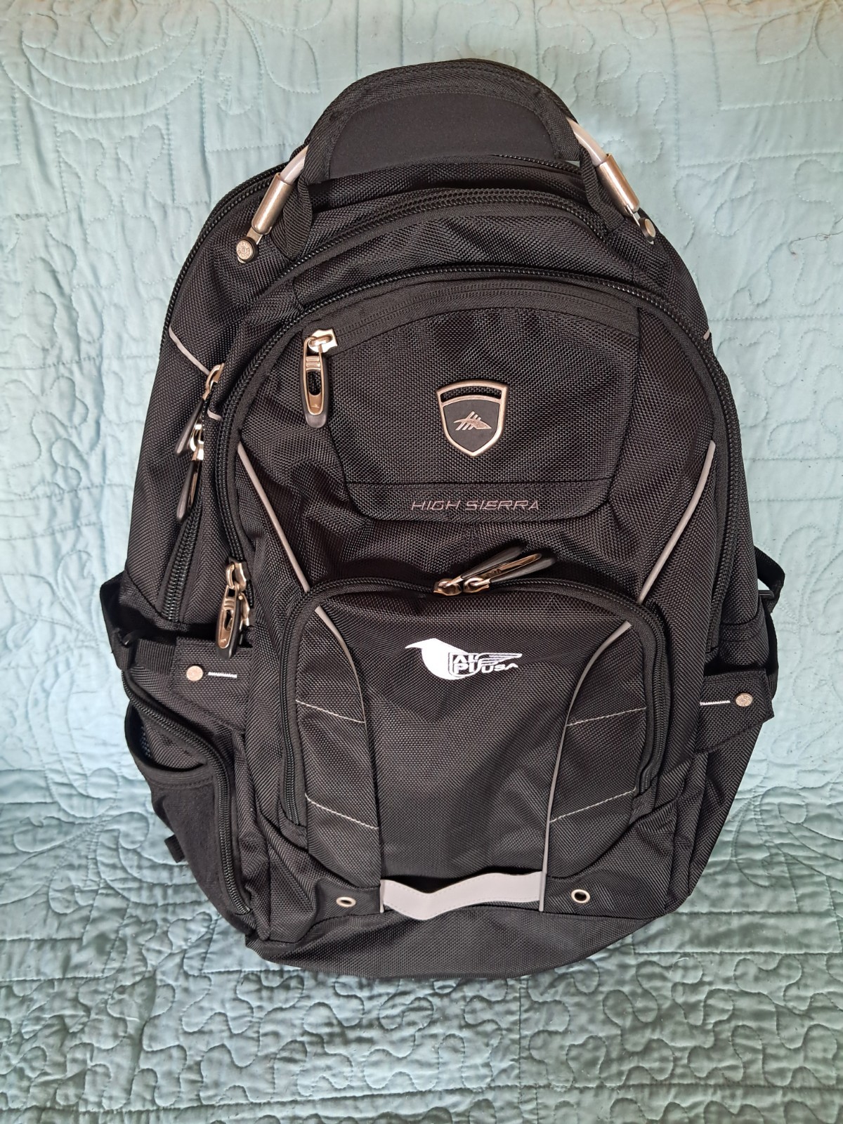 High Sierra Elite Fly-By 17″ Black Computer Backpack New