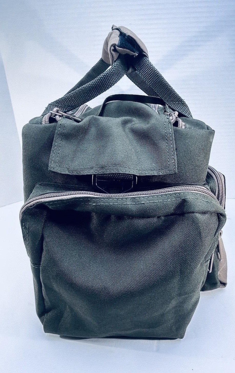 2 Duffel Bags Green Canvas Ducks Unlimited Gear Bag & Air Tex Weekend Travel Bag