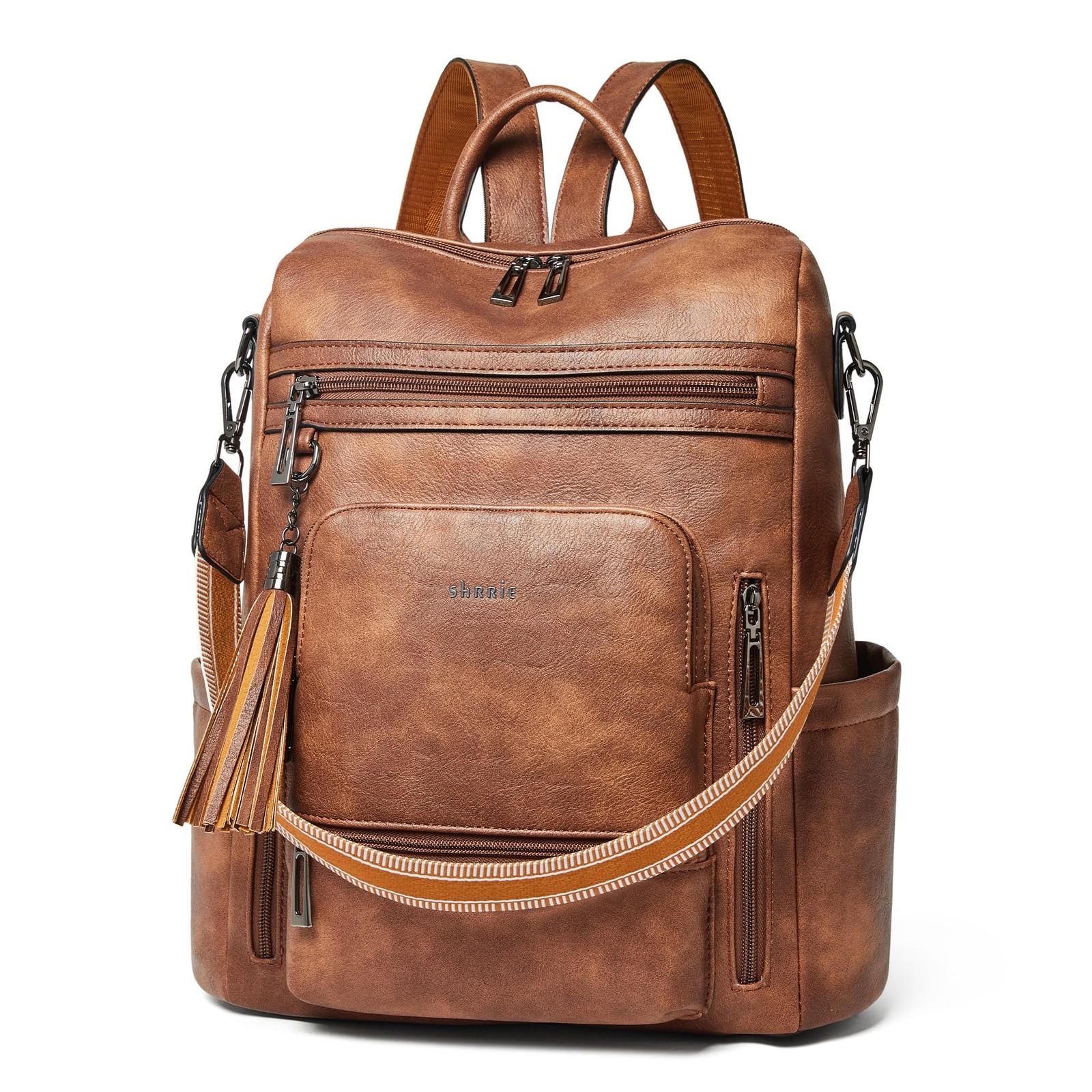 Vegan Leather Laptop Backpack Women 15.6″ Work Travel College Fashion Purse