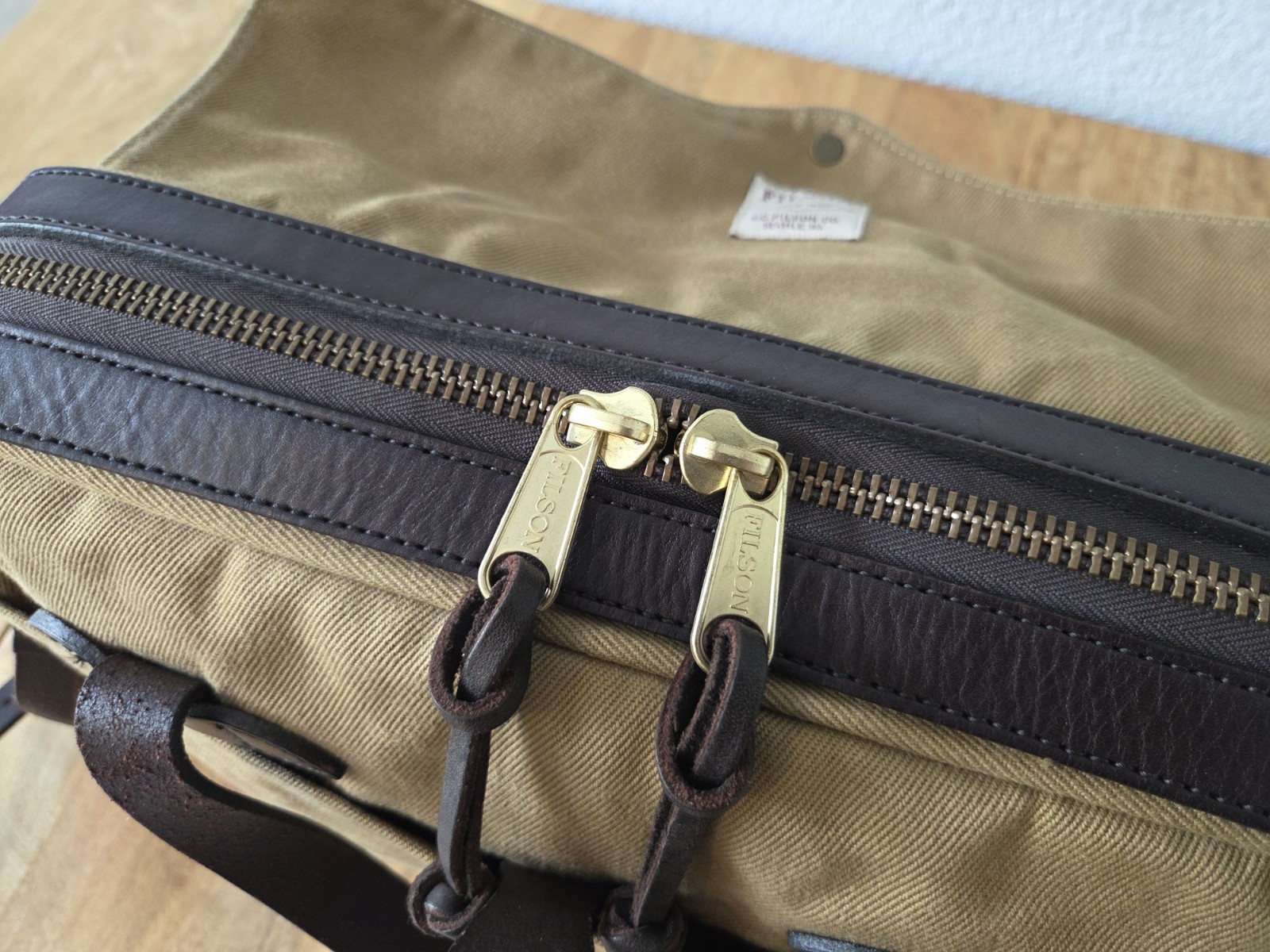 Filson Rugged Twill Original Briefcase | Tan | Made in USA | MSRP $499