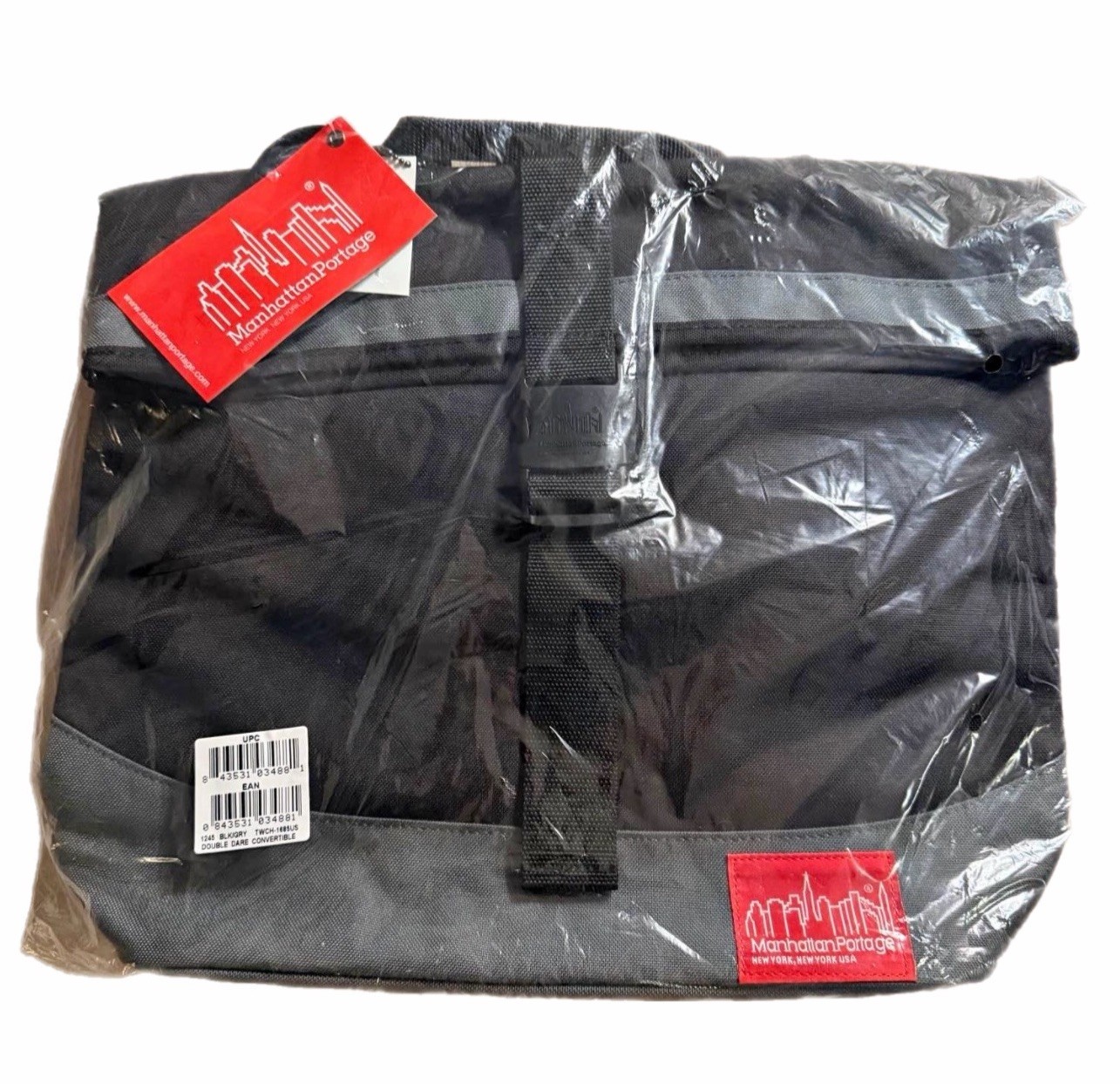Manhattan Portage MP1245 Double Dare Convertible Multi Color (Black & Gray)
