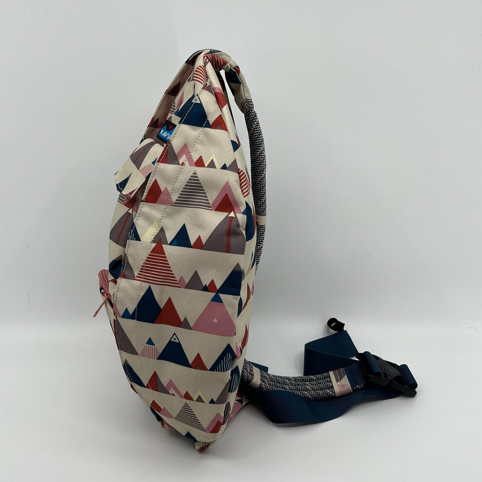 KAVU Rope Sling Backpack Mountainscape Crossbody Travel Hiking Geometric Print