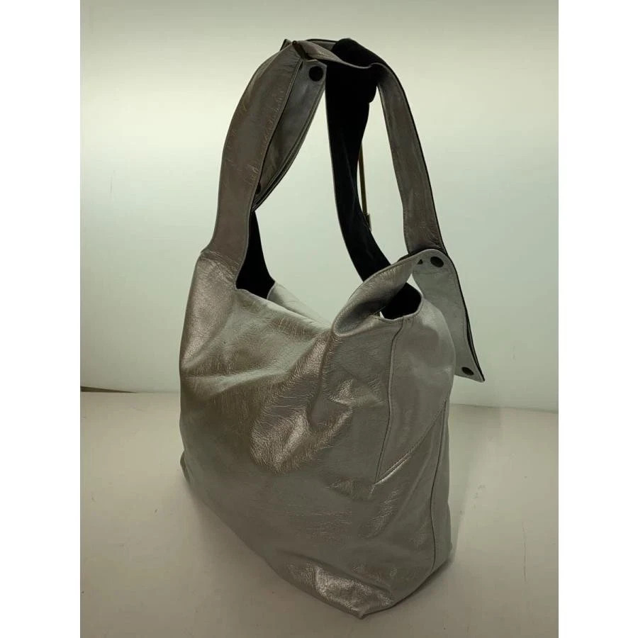 discord Yohji Yamamoto Leather Shoulder Bag Silver DY-I38-717