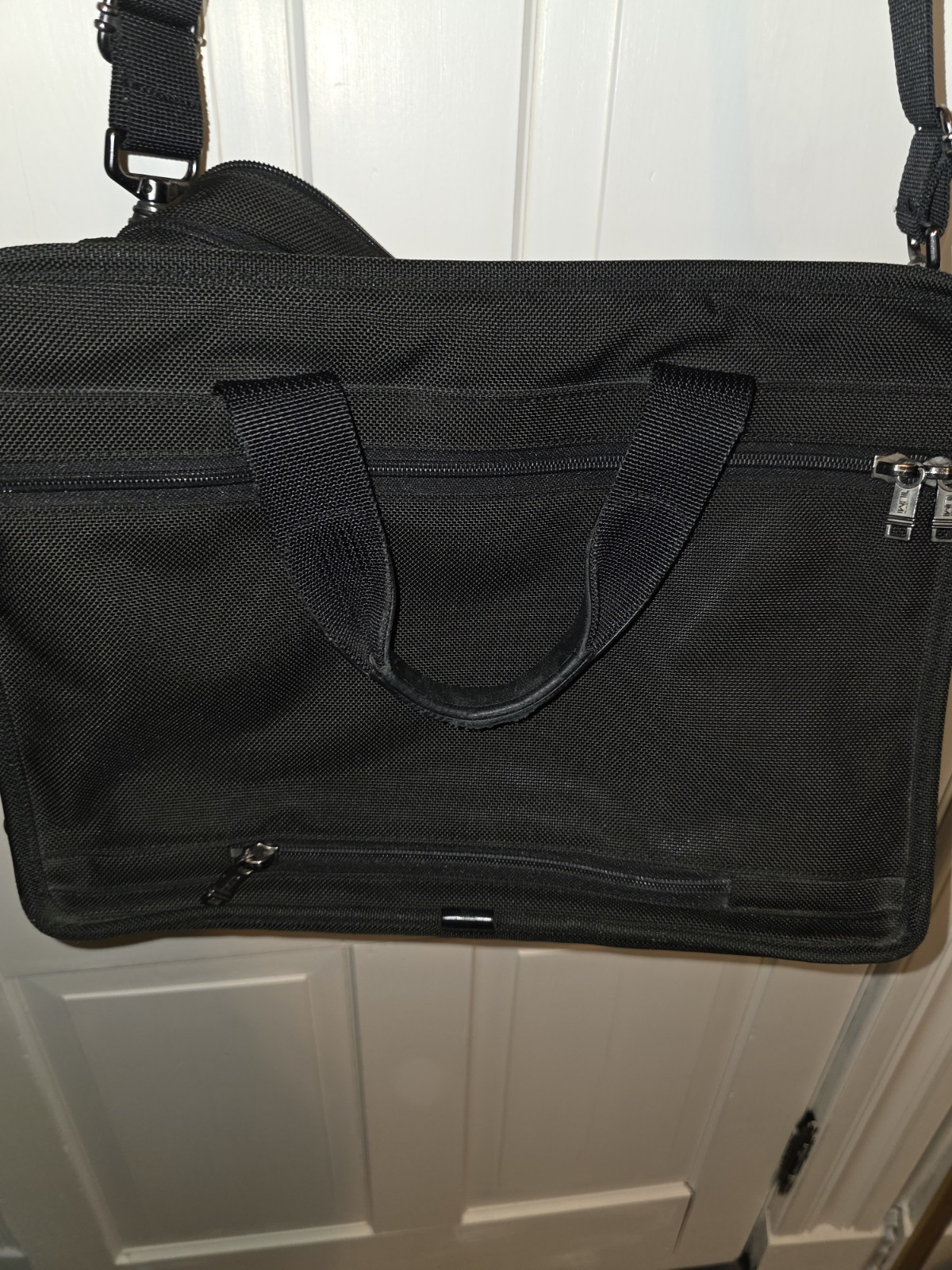 Tumi 26141D4 Alpha Black Ballistic Nylon Laptop Expandable Briefcase Bag