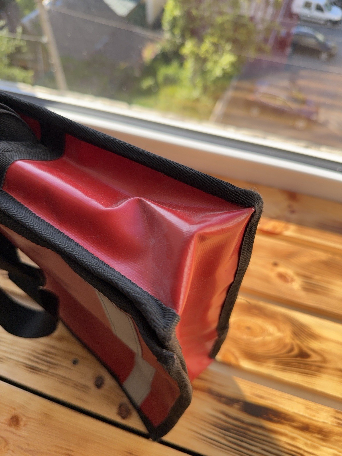 Vintage 00s Y2K Freitag Style Upcycled Tarp Messenger Bag Retro ECO 🌱