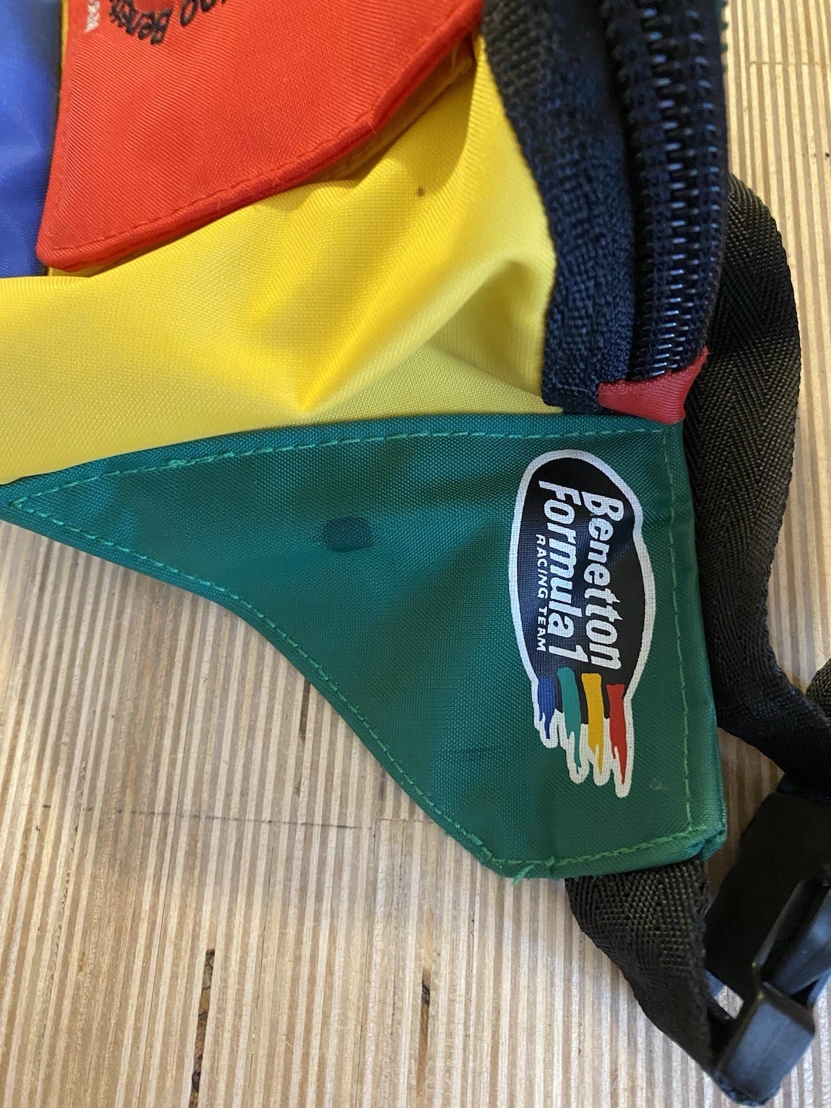 Vintage Benetton Formula 1 Waist Bag United Colors 90s F1 Retro Red Yellow Green