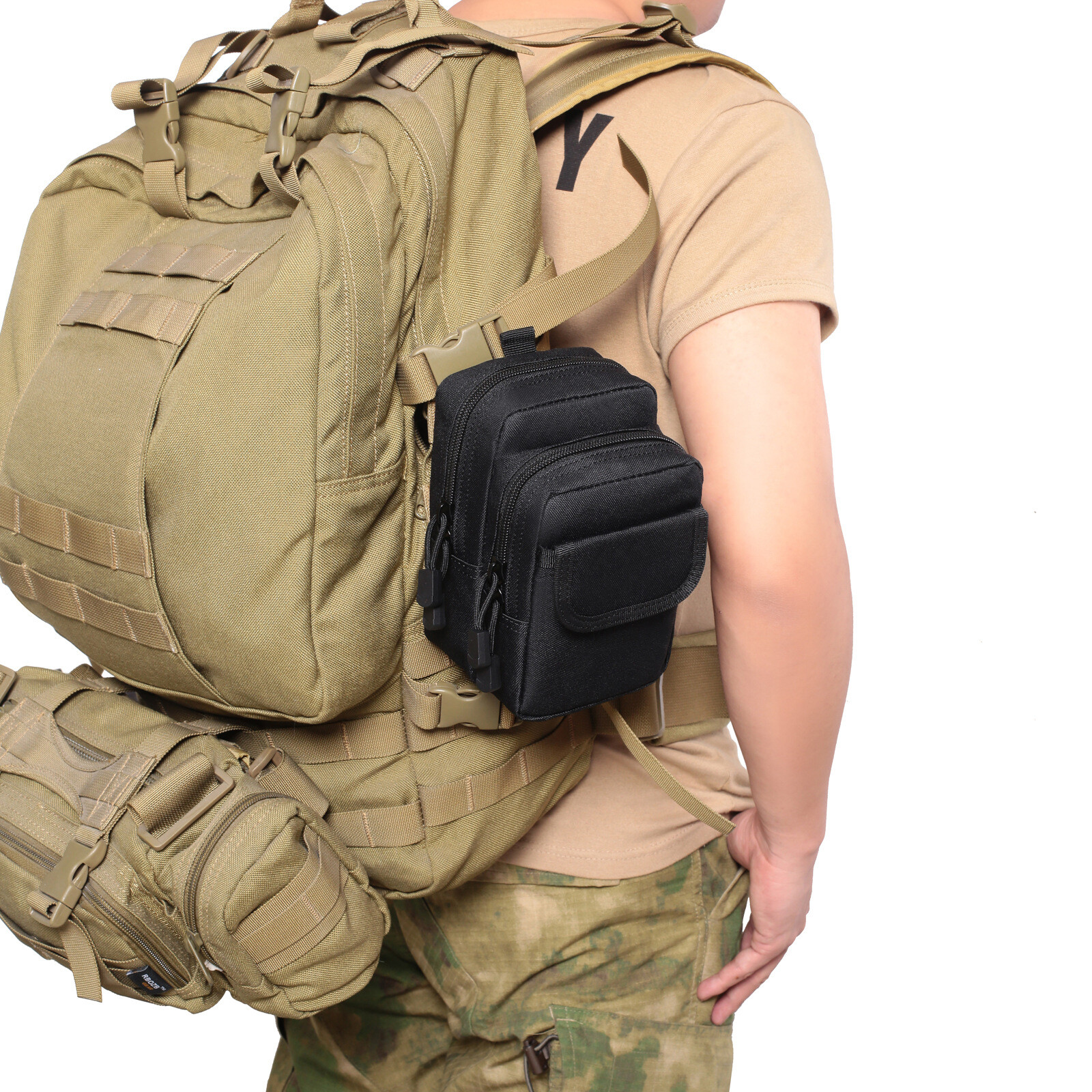 Tactical Molle Pouch EDC Belt Waist Pack Bag Multi-purpose Utility Phone Pocket
