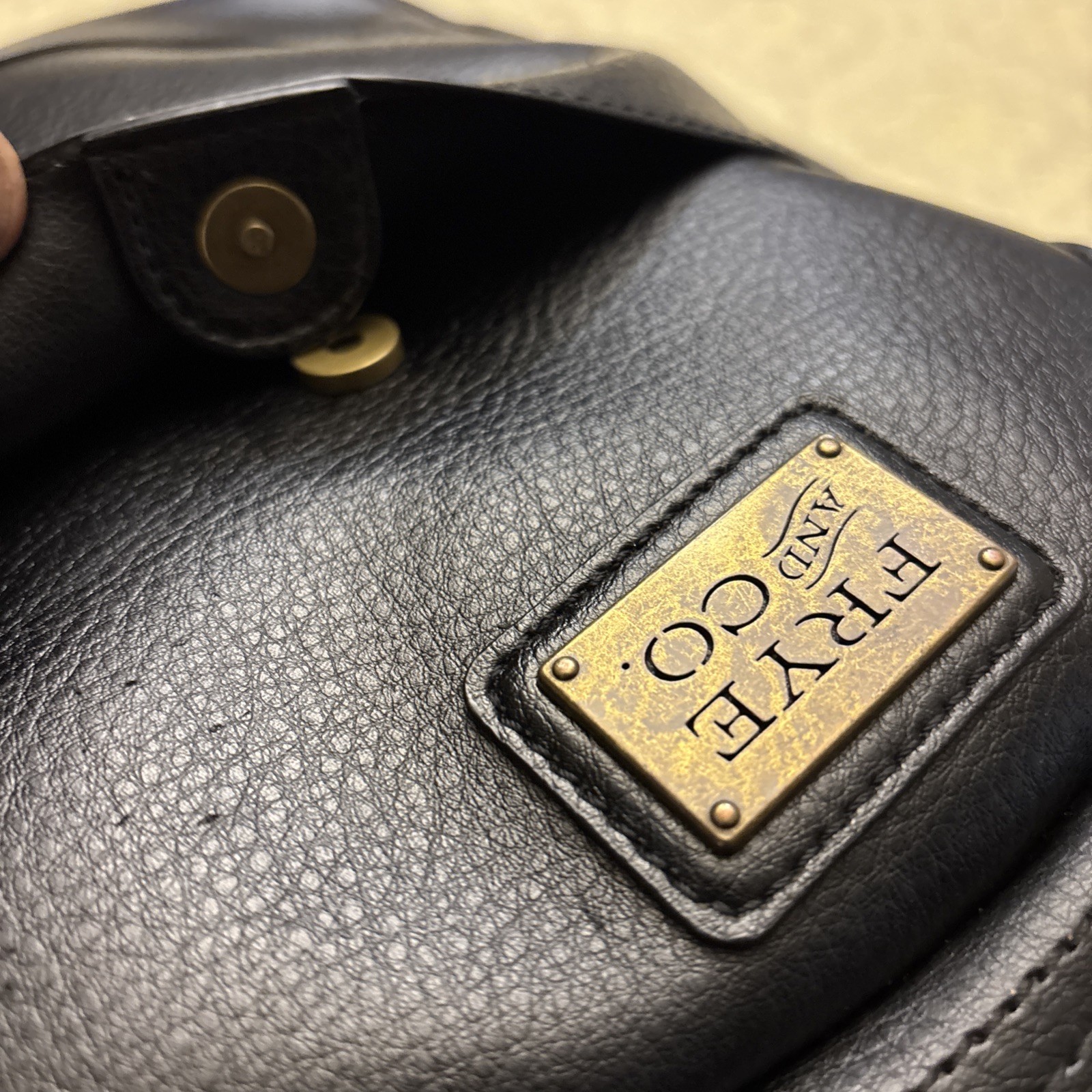 VTG FRYE & Co. Backpack Black Leather Quality Medium (MINOR SCRATCHES)