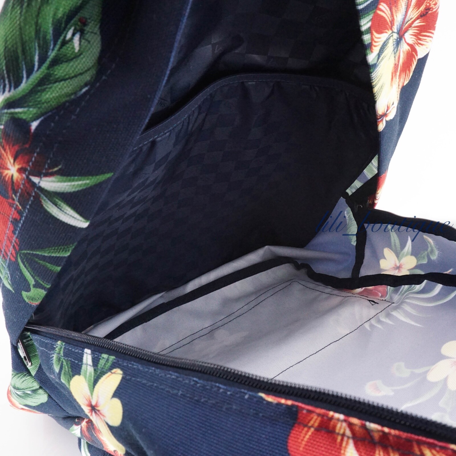 NWT Vans Old Skool III Backpack School Laptop Bag VN0A3I6RYKU Trap Floral Navy