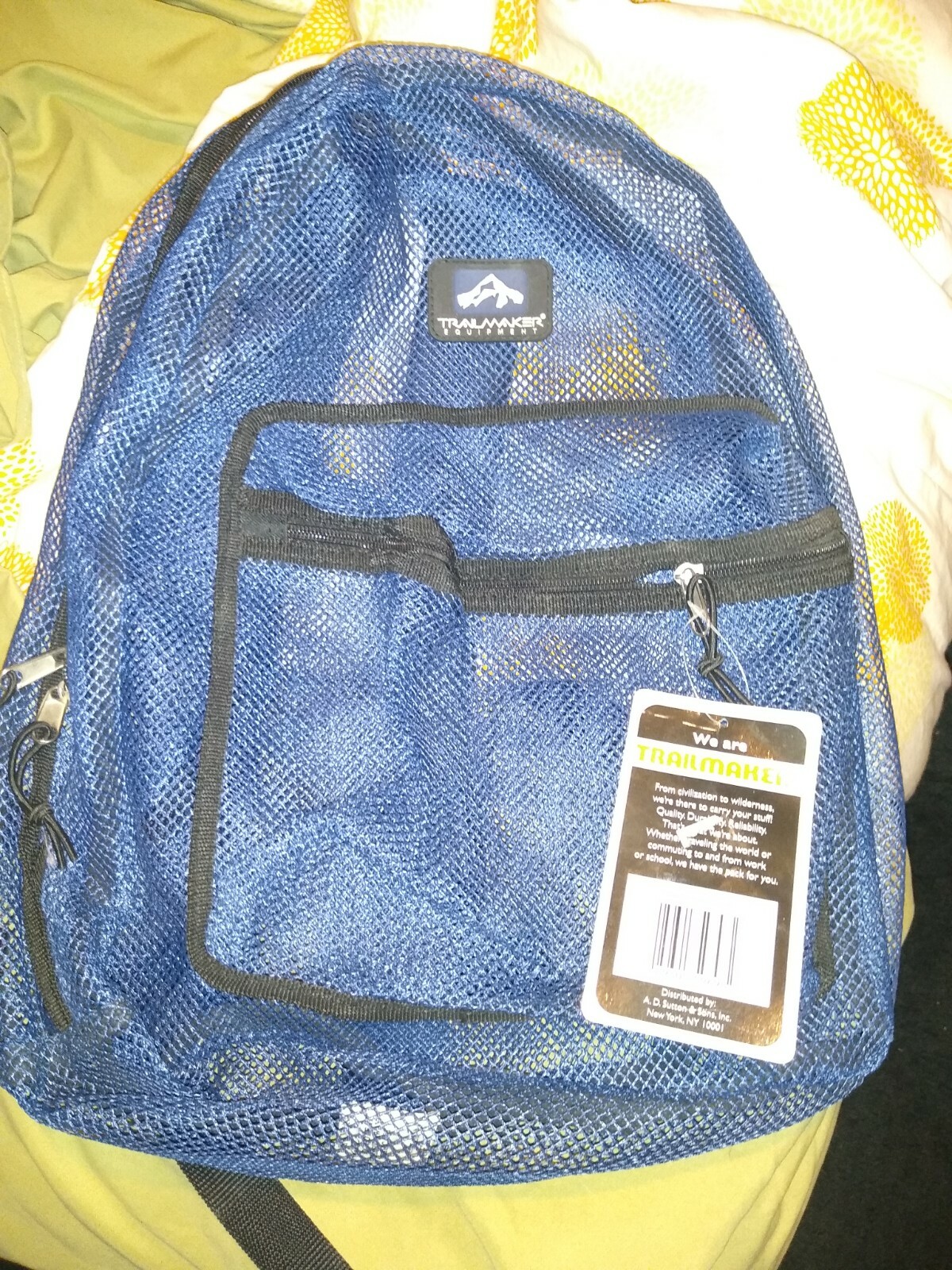 NWT Trailmaker Equipment MESS See THROUGH Clear SCHOOL Travel Work Blue BACKPACK