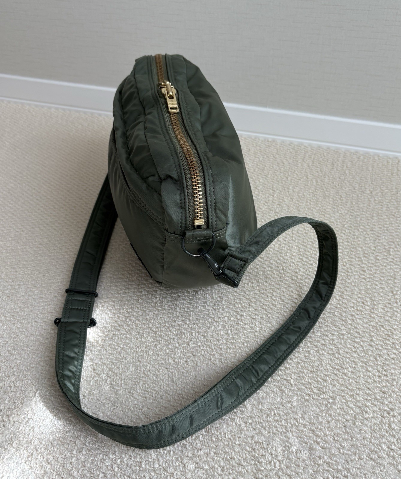 Yoshida Porter Tanker Half moon oval shoulder bag Sage Green Excellent Used