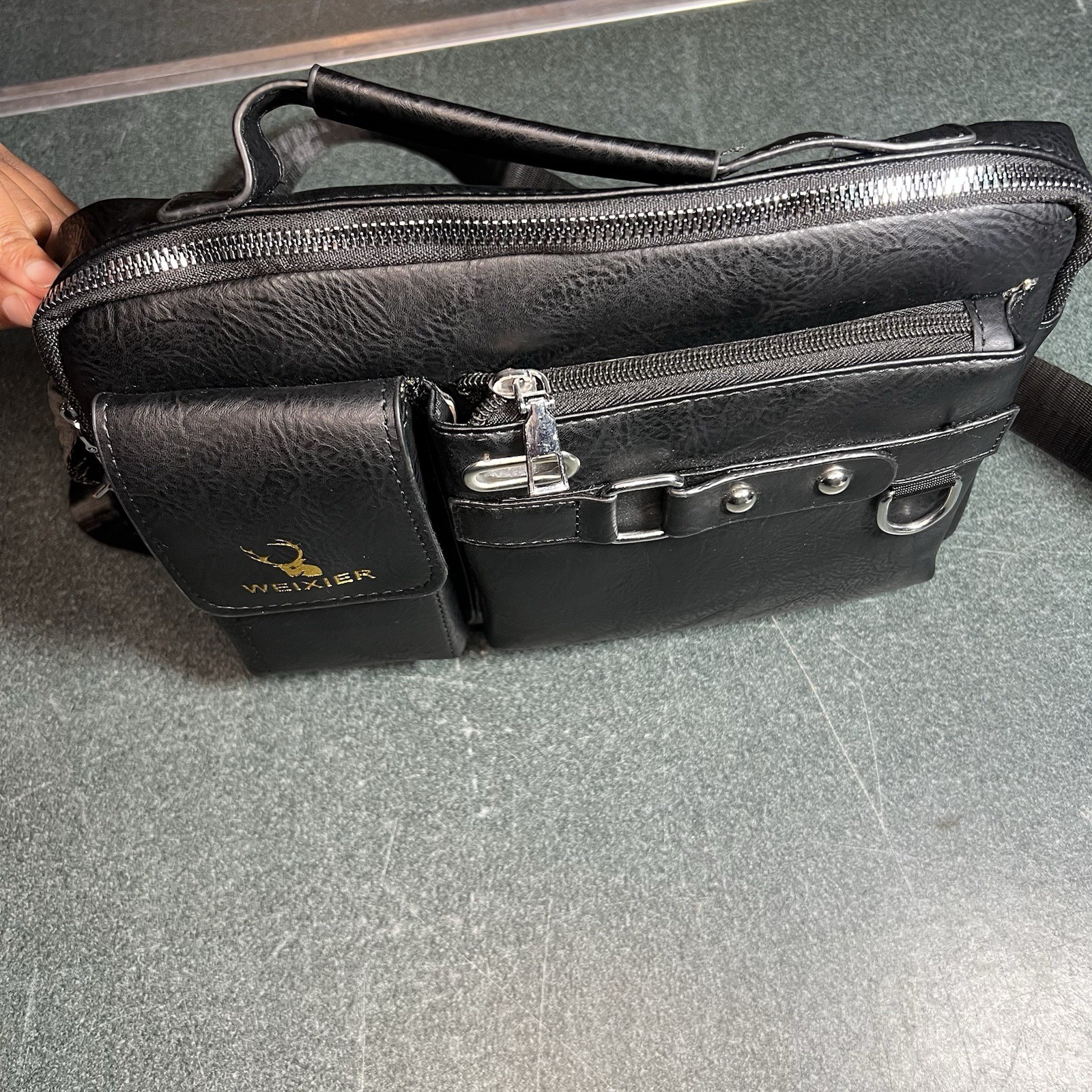 Weixier Men’s Shoulder Bag Crossbody Messenger Briefcase Style Tote
