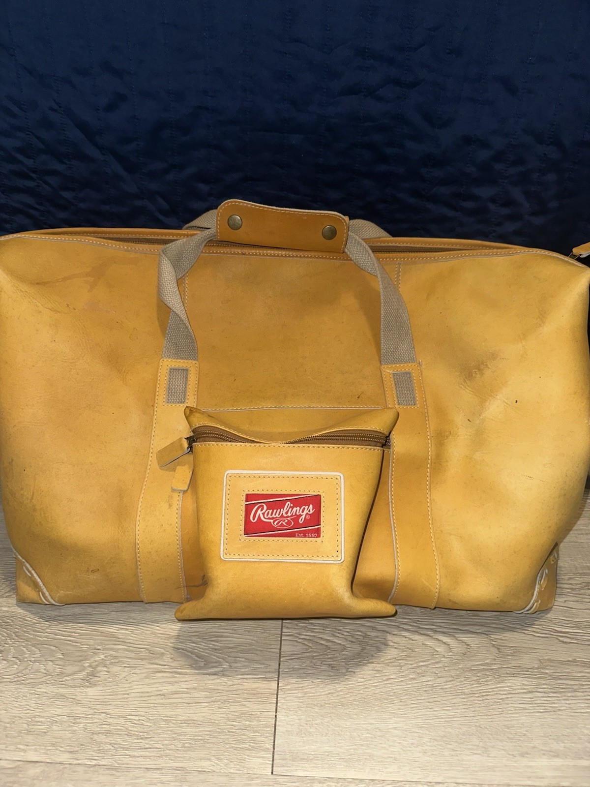 Rawlings Heart of the Hide Baseball Glove Leather Duffle Bag Tan Rare Lombardo