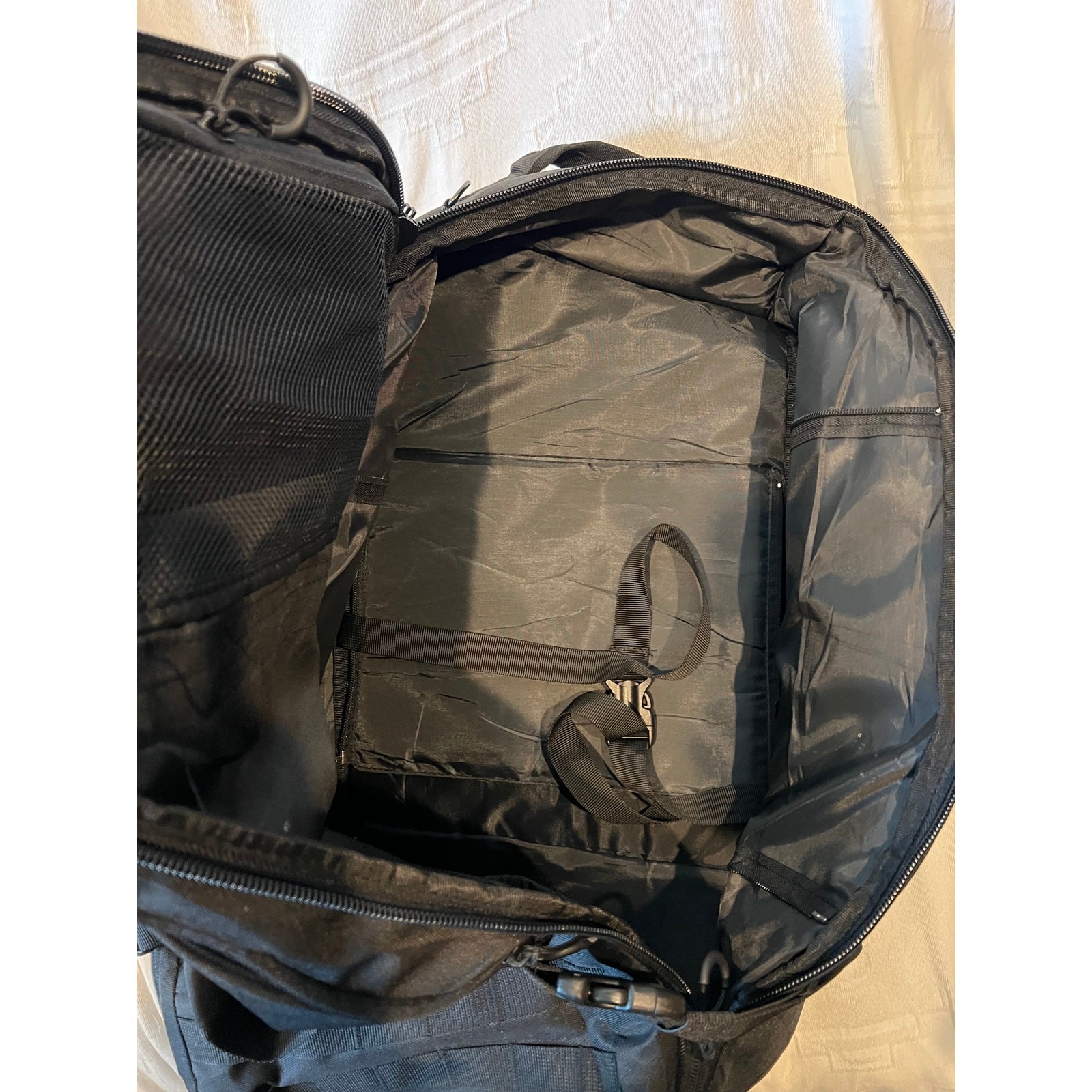 Generic No Brand Black Tactical Clamshell XL Backpack
