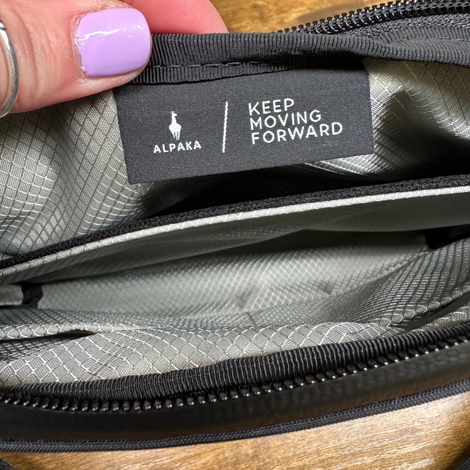 ALPAKA Flight Sling 2L Black Axoflux 210D Ripstop Nylon Travel Crossbody Bag
