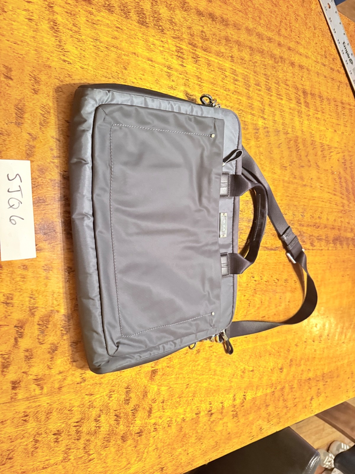 Tumi Ballistic Black Nylon Computer Laptop Briefcase sjq6