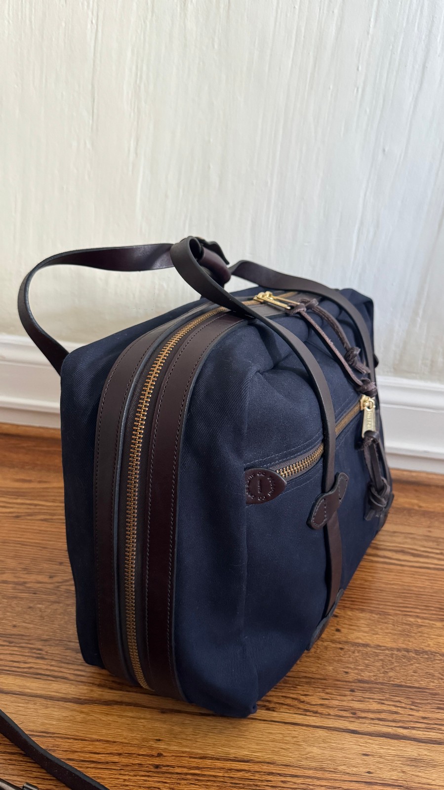 Filson Small Rugged Twill Pullman Suitcase Navy Made in USA Rare Outstanding