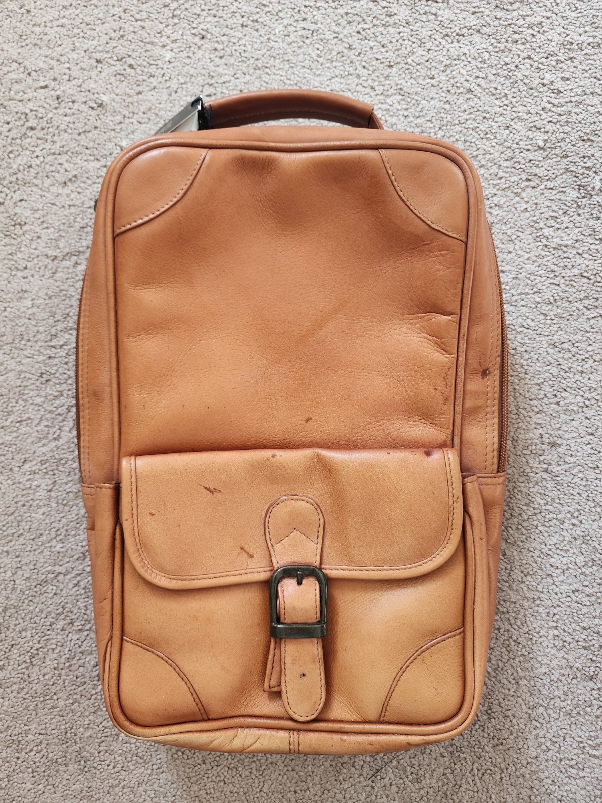 Claire Chase Leather Golf Shoe Bag Colombia Tan Style 808 READ