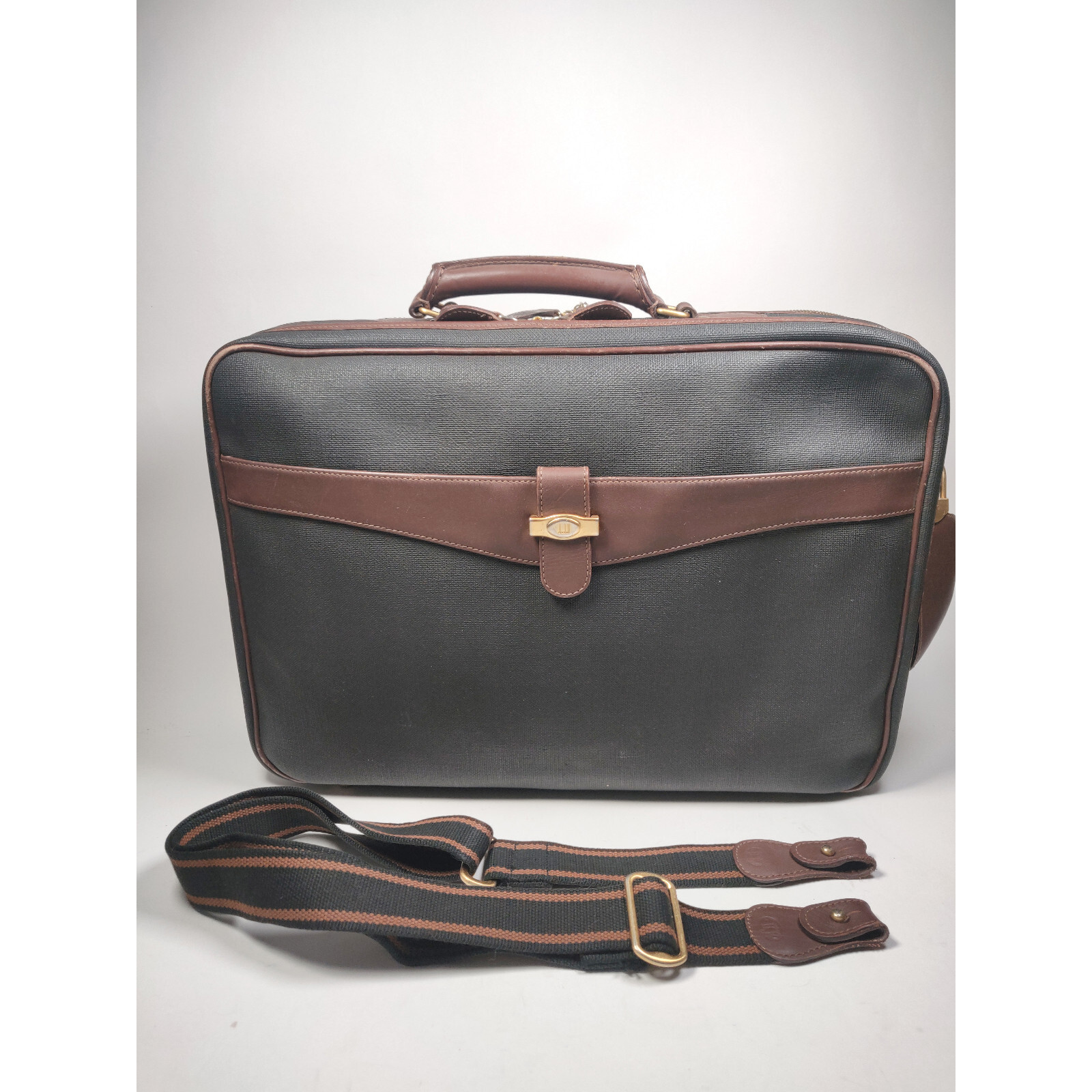 Vintage Dunhill PVC Briefcase Leather Trim Made in Italy 18″ x 12″ x6″
