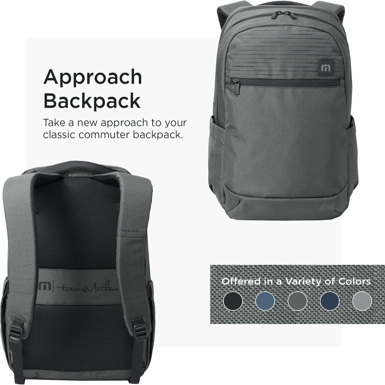 Travismathew Graphite Approach Backpack – Water-Resistant Laptop Sleeve Bag