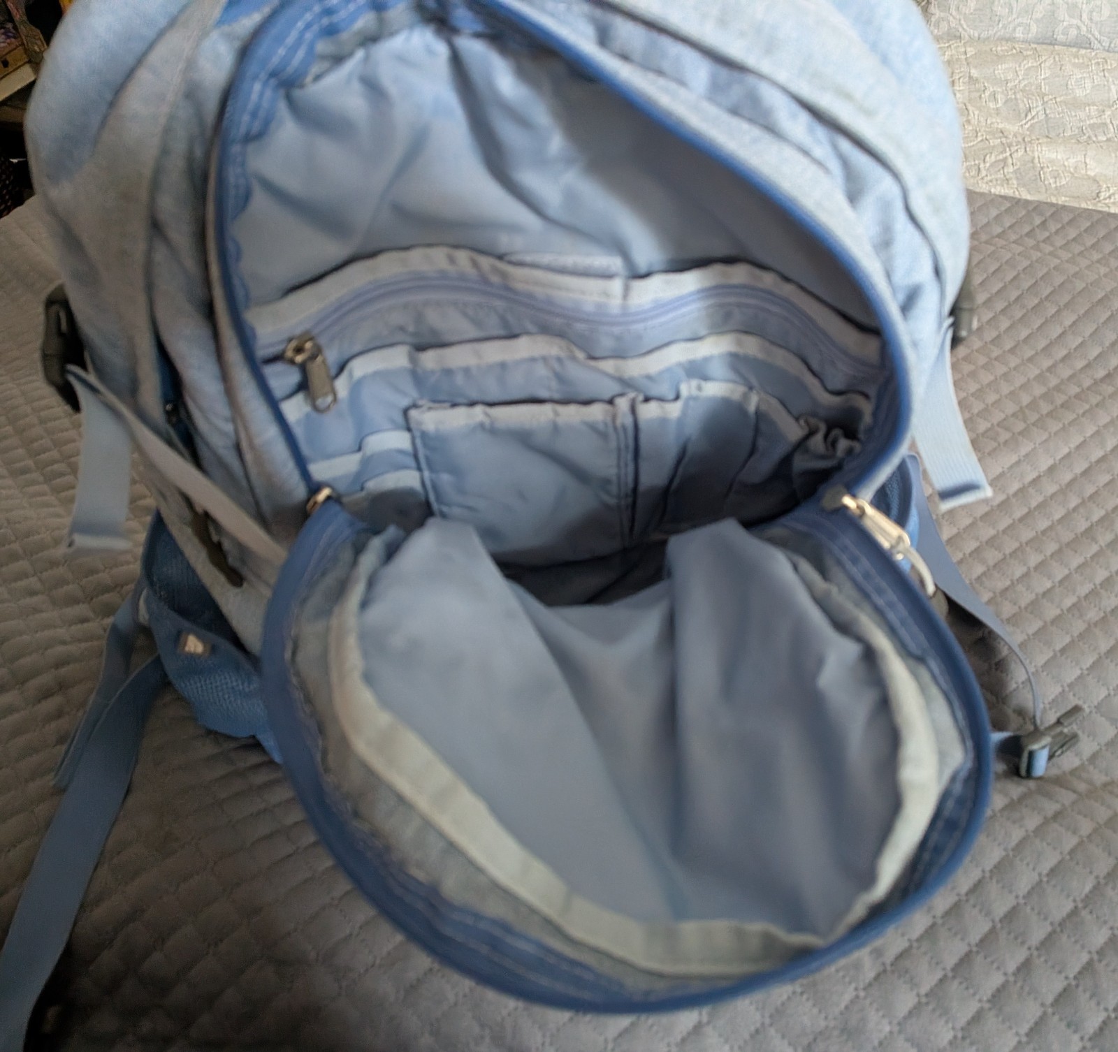 The North Face Borealis Backpack Light Blue Hiking Outdoor School Laptop