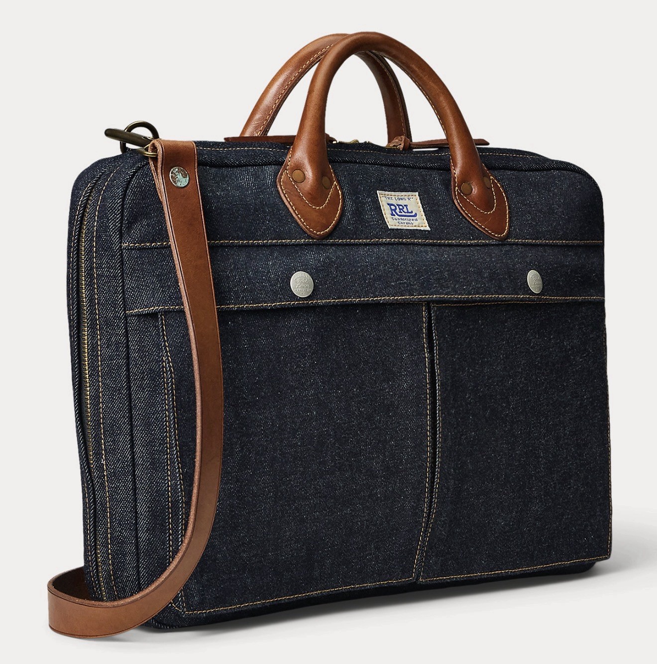 • RRL Denim Bag/Briefcase (Indigo-Dyed) • NEW with Tags/In Wrap/Unused
