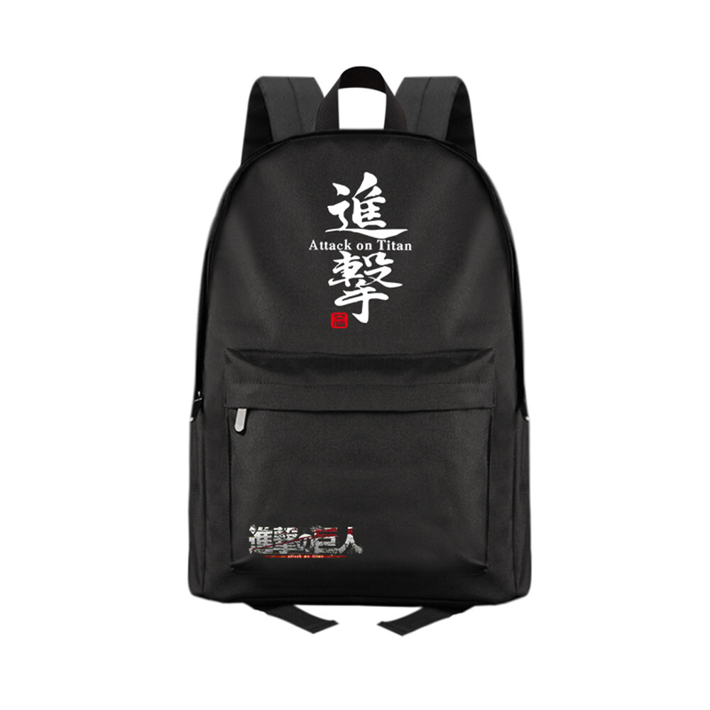 Anime Attack on Titan Zipper Backpack School bag Laptop Shoulder Bag Knapsack
