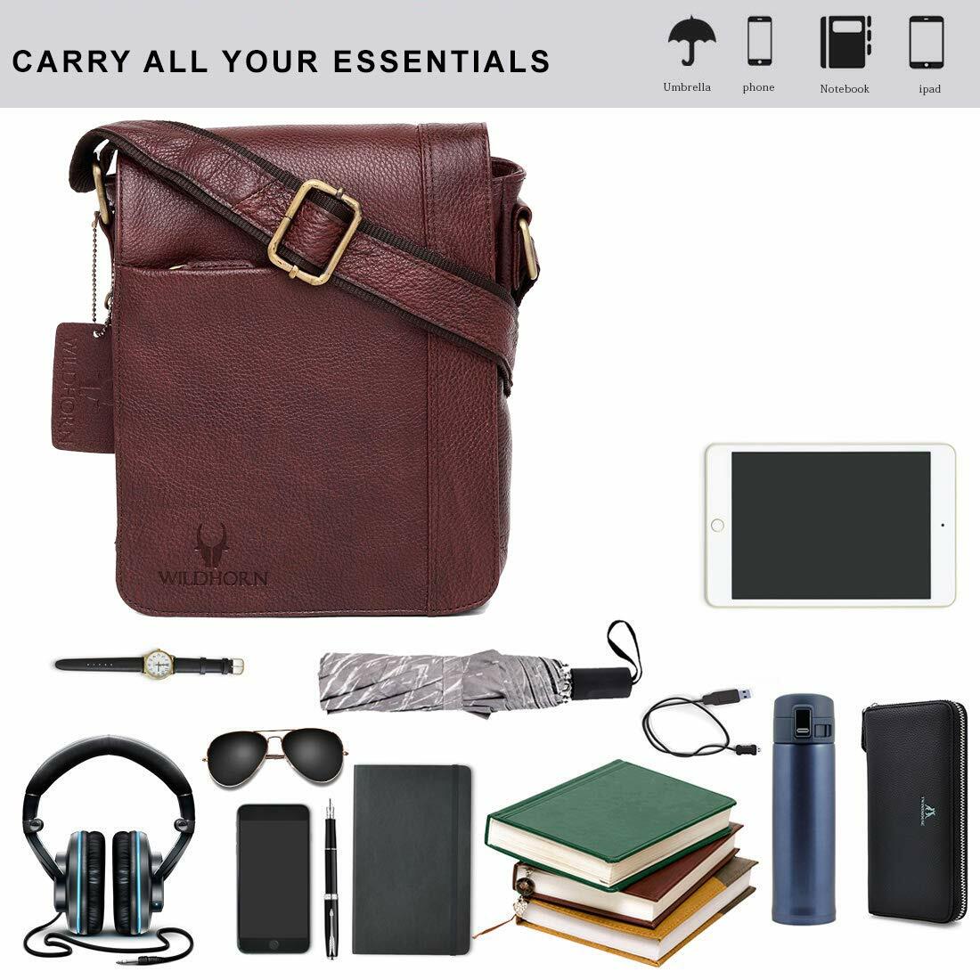 New Leather Messenger Shoulder Crossbody Sling Travel Hand Bag