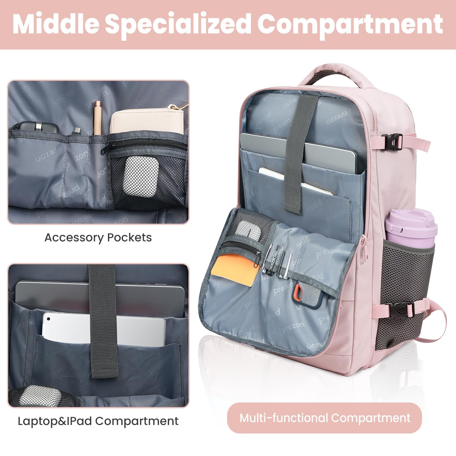 35L Travel Backpack | 180° All-Open Design | Multi-Pockets | Airline Approved…