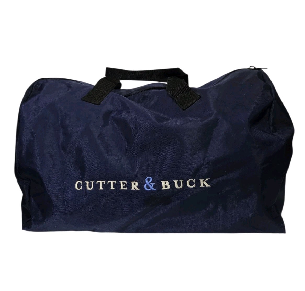 Cutter & Buck Nylon Duffle Bag Blue Weekender Utility Equipment Bag Travel Tote