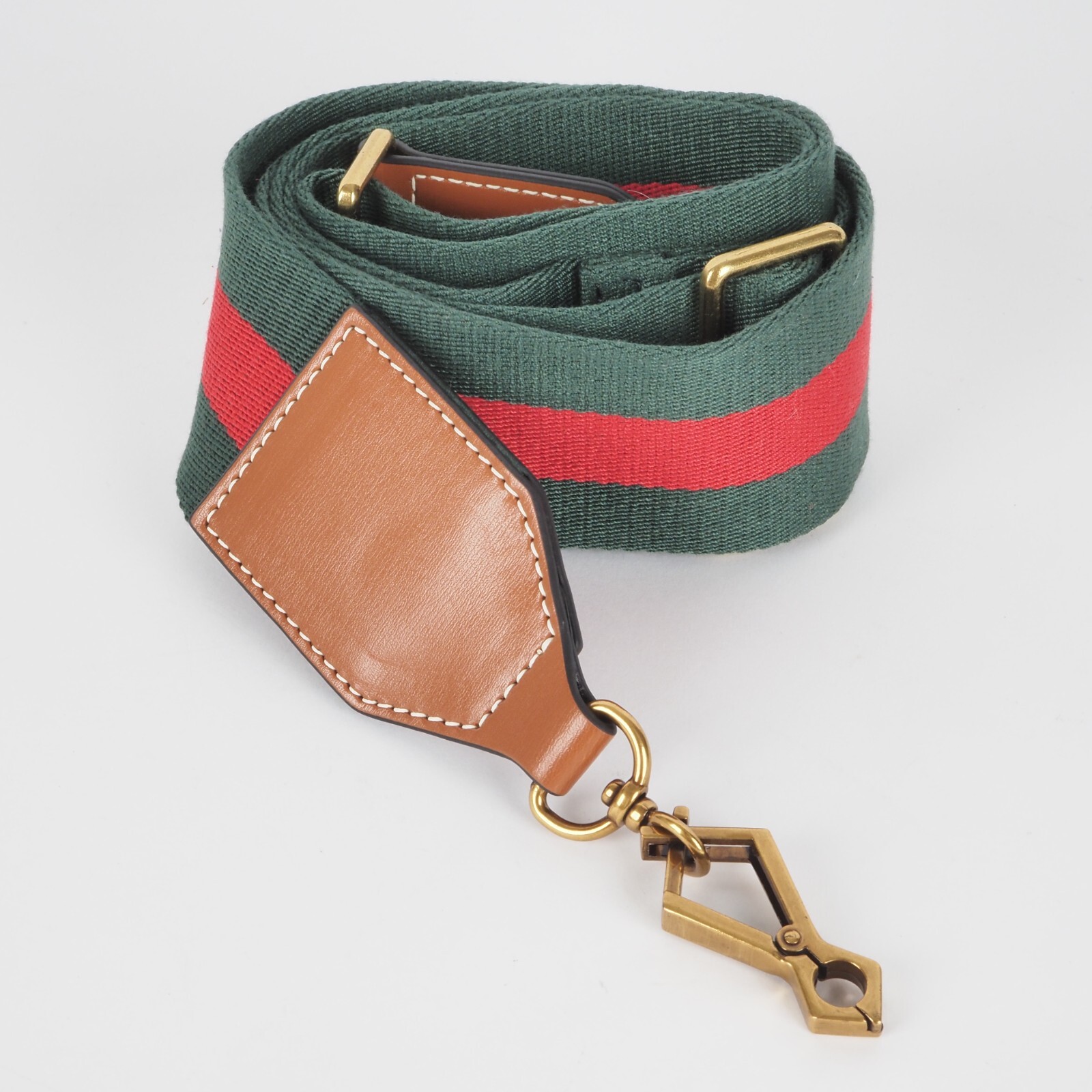 Shoulder Strap Crossbody Web 5 / 82-125 cm Leather Gold Compatible with GUCCI