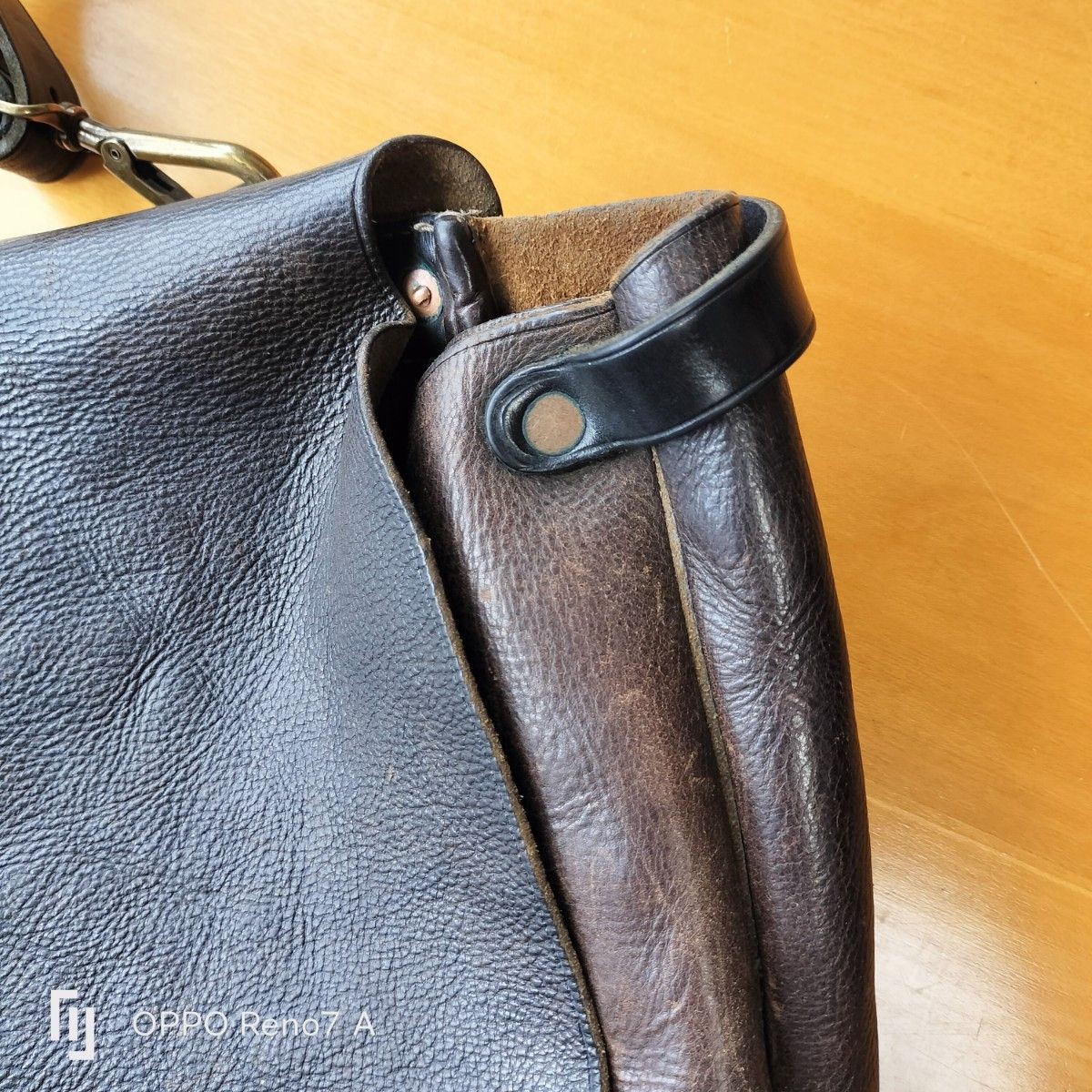RRL Double RL Ralph Lauren Leather Messenger Bag Shoulder Bag Dark Brown