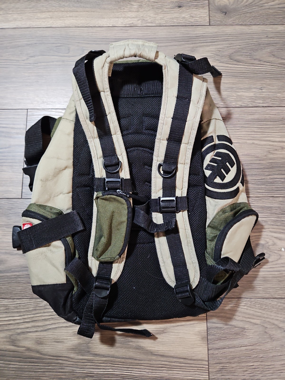 Vintage Element Skateboard Backpack Bag Olive Green Deck Holder Good Y2K 2000’s