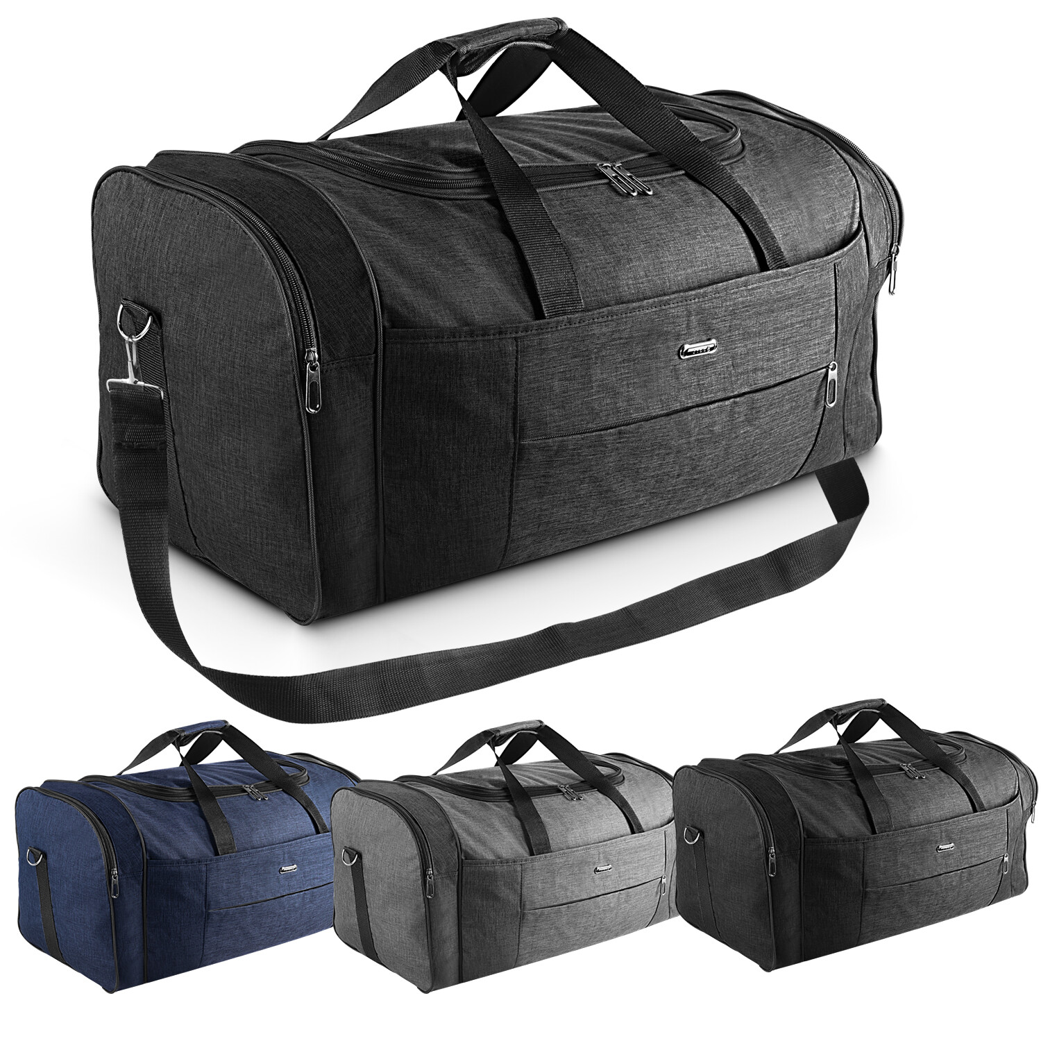 92L Military Canvas Gym Duffle Bag-Heavy-Duty Travel Luggage with Shoulder Strap