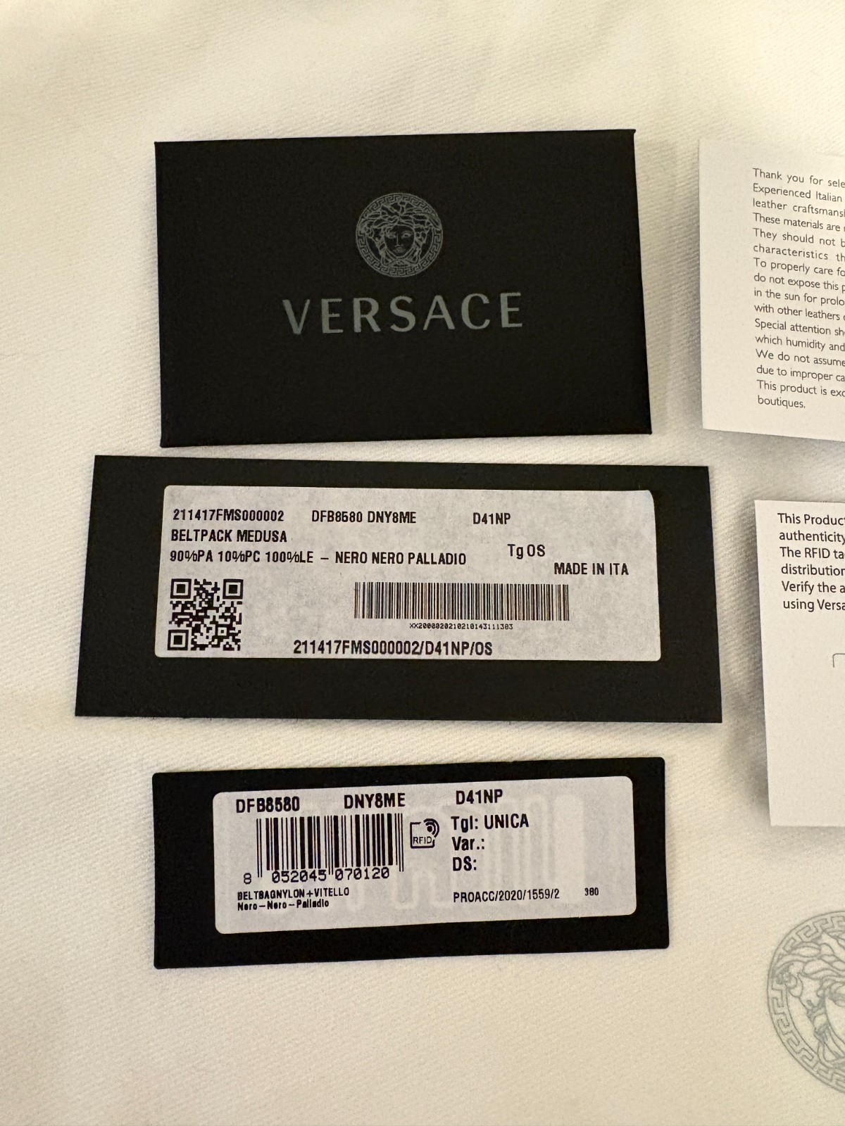 Versace Medusa Plaque Belt Bag Black