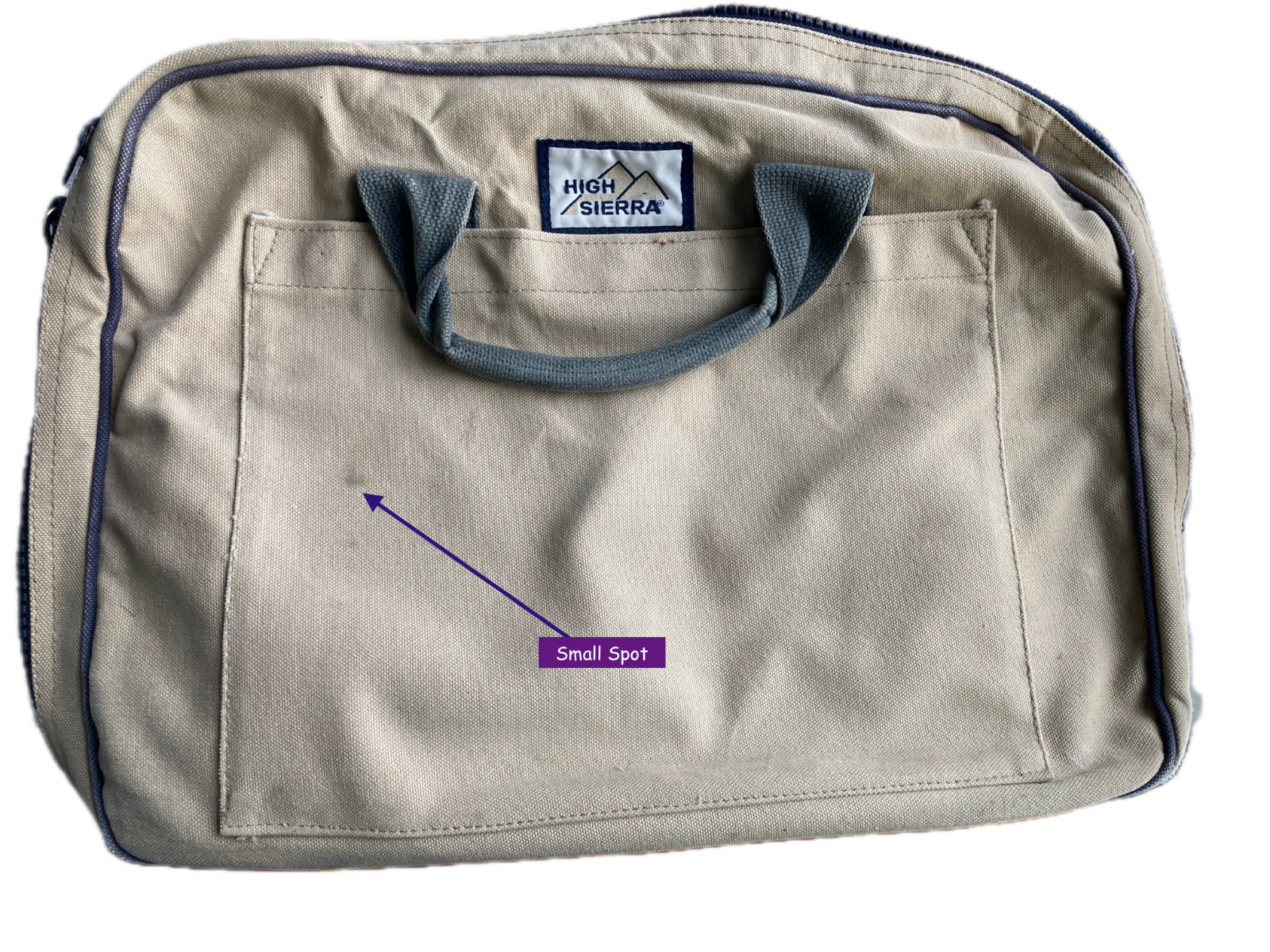 High Sierra Flexible Canvas Briefcase, also for Vehicle Mini Office