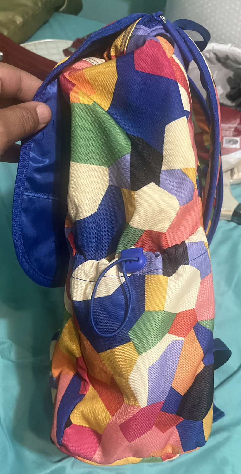 Vera Bradley Lighten Up Drawstring Backpack Pop Art Multicolor EUC Rare
