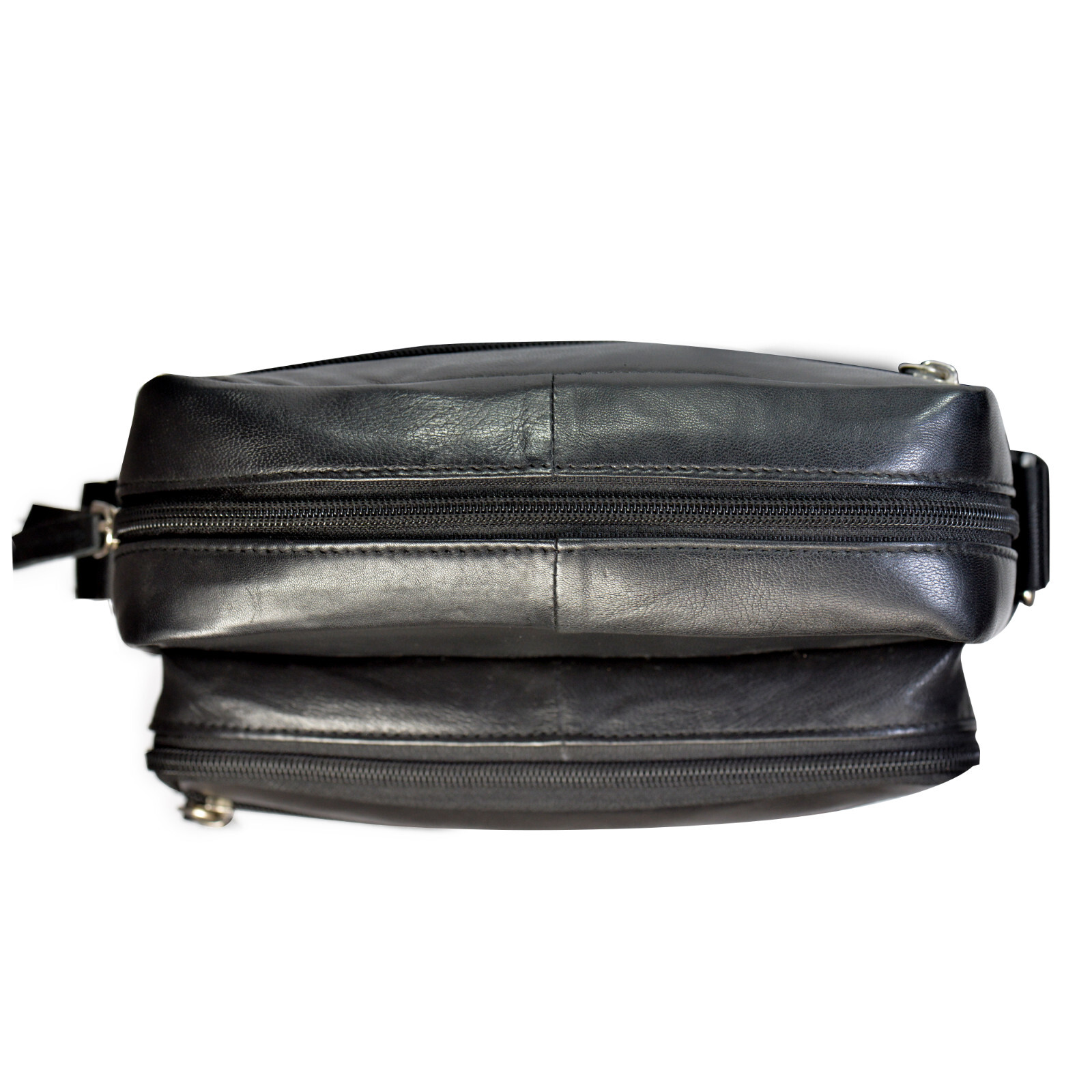 RAS Real Leather Handbag, Cross Body Shoulder Messenger Bag with 4 Zip Pocket