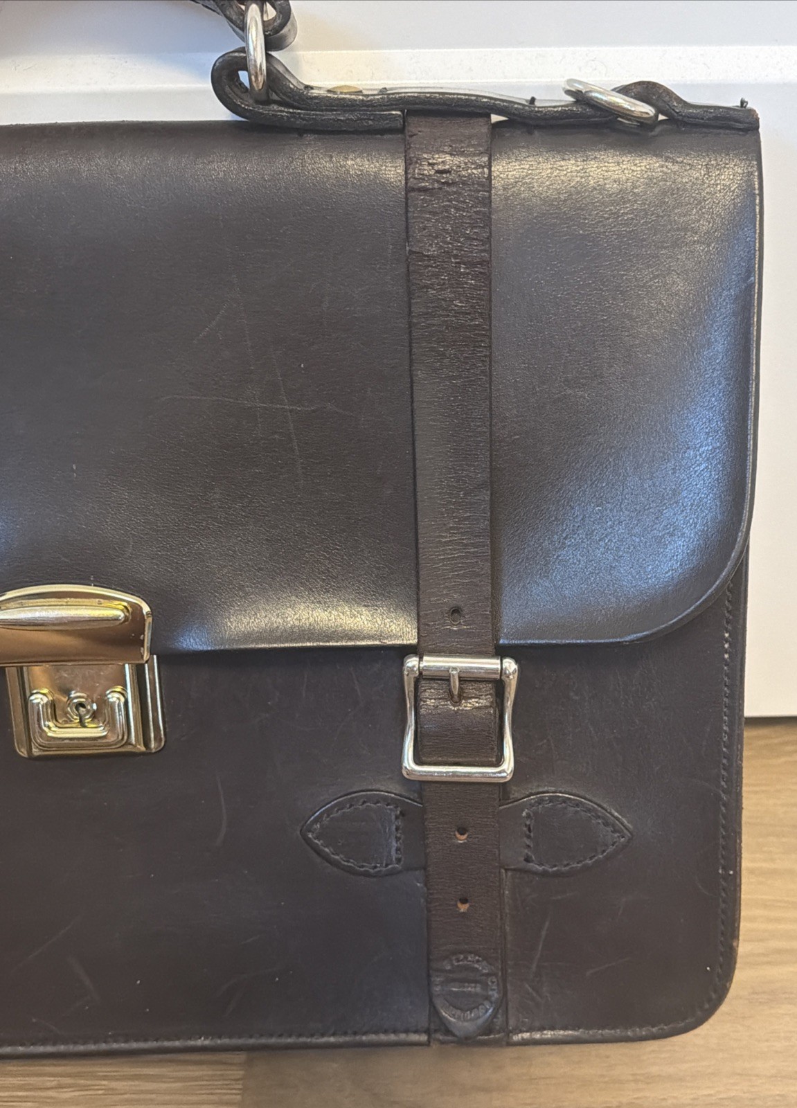 Filson Bridle Leather Field Satchel | Style 252 | Lock with Key | Made in USA