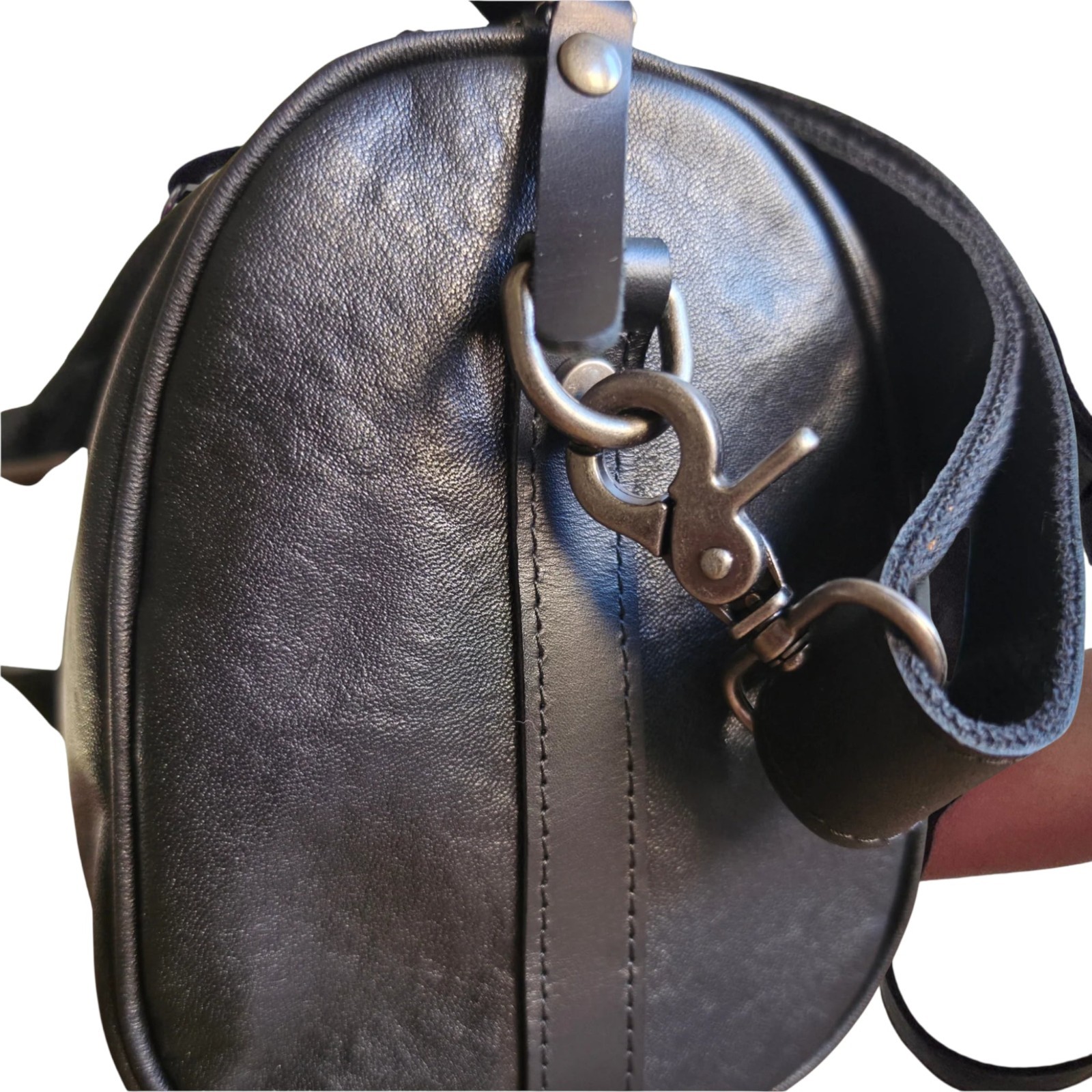 Velmoro Premium Leather Barrel Bag – Vintage Travel Duffel Gym Weekender