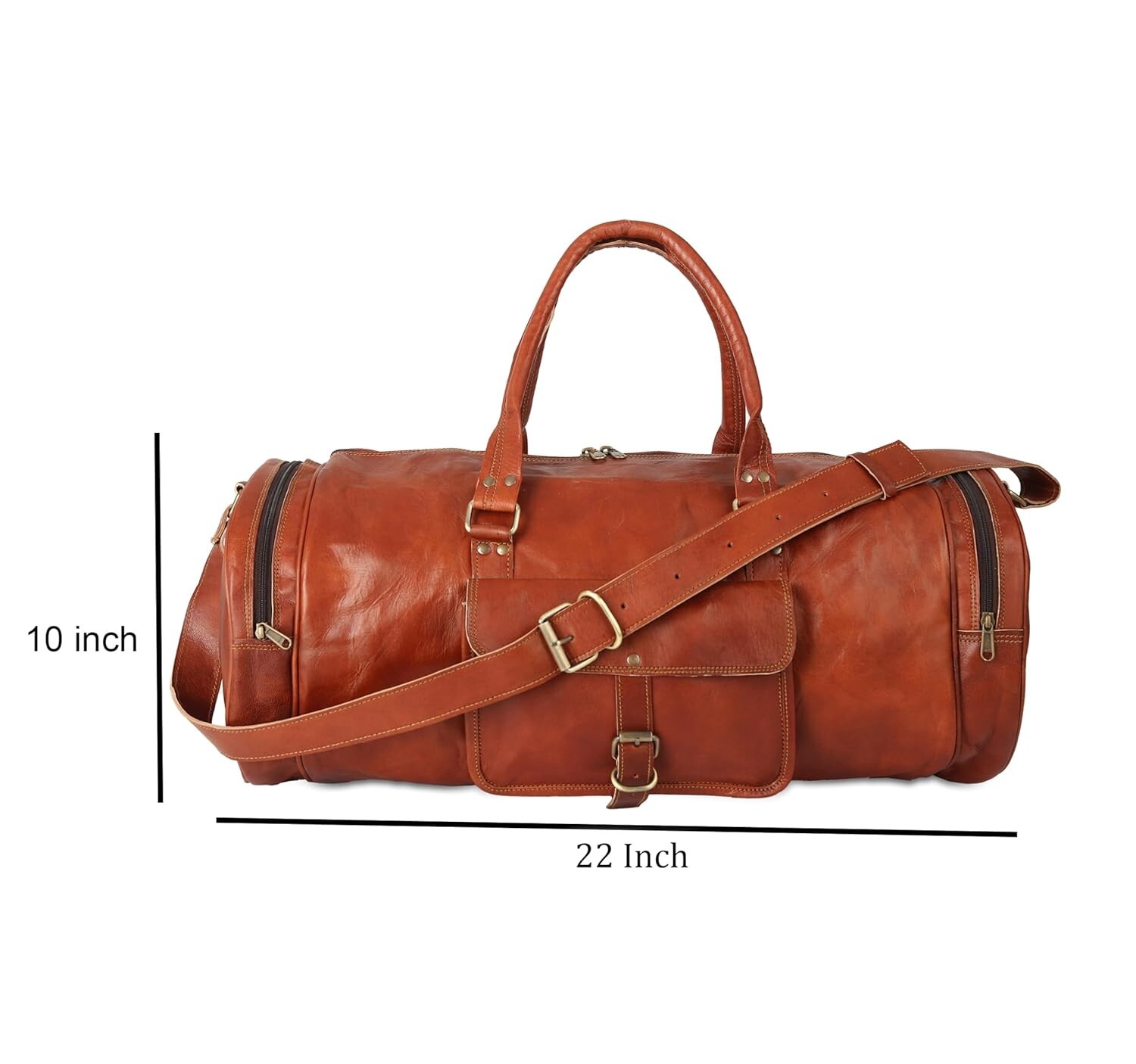 30″ Big Fat Men’s Real Leather Vintage Duffel Overnight Travel Luggage Use Bag