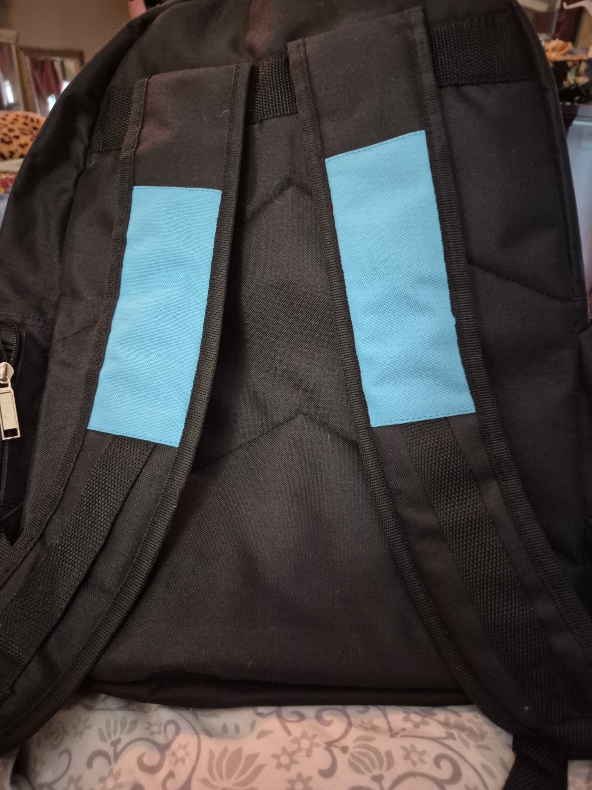 Blue & Black Multi-Pocket Backpack – Audio Port – Lightweight & Durable