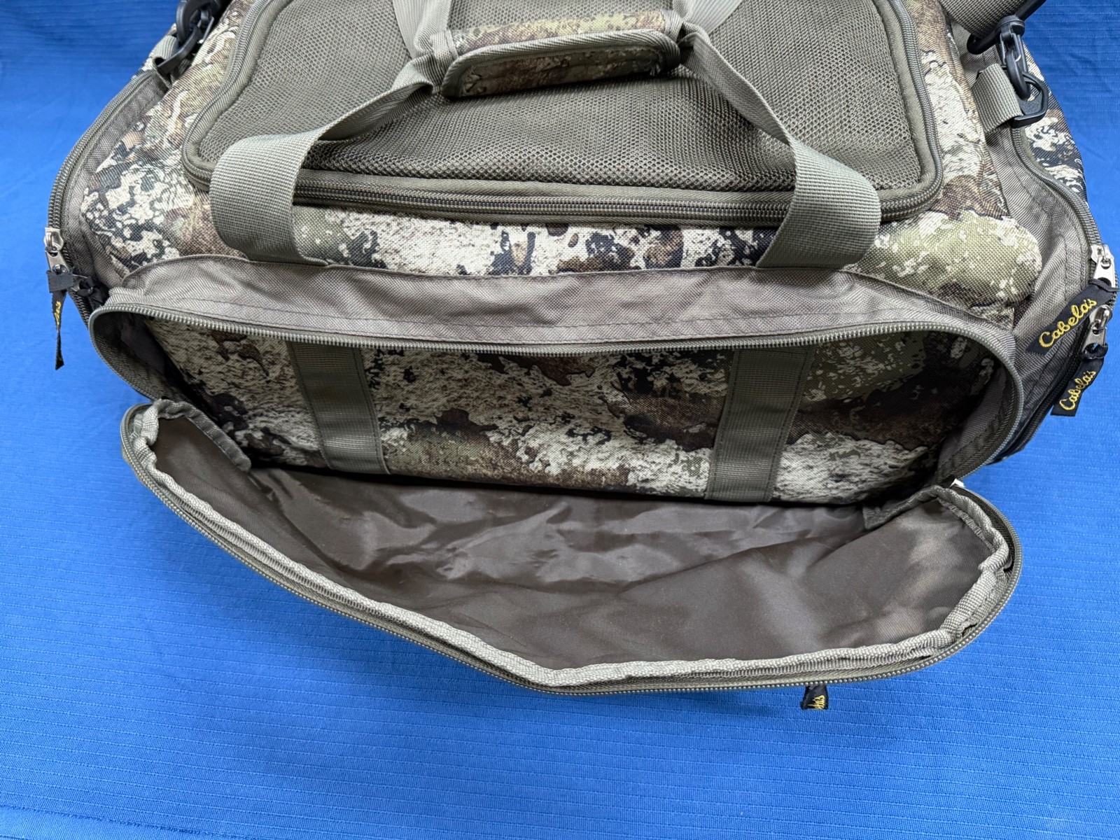 Cabelas Camouflage Duffle Bag with Shoulder Strap, 18 x 12 x 8 Inches