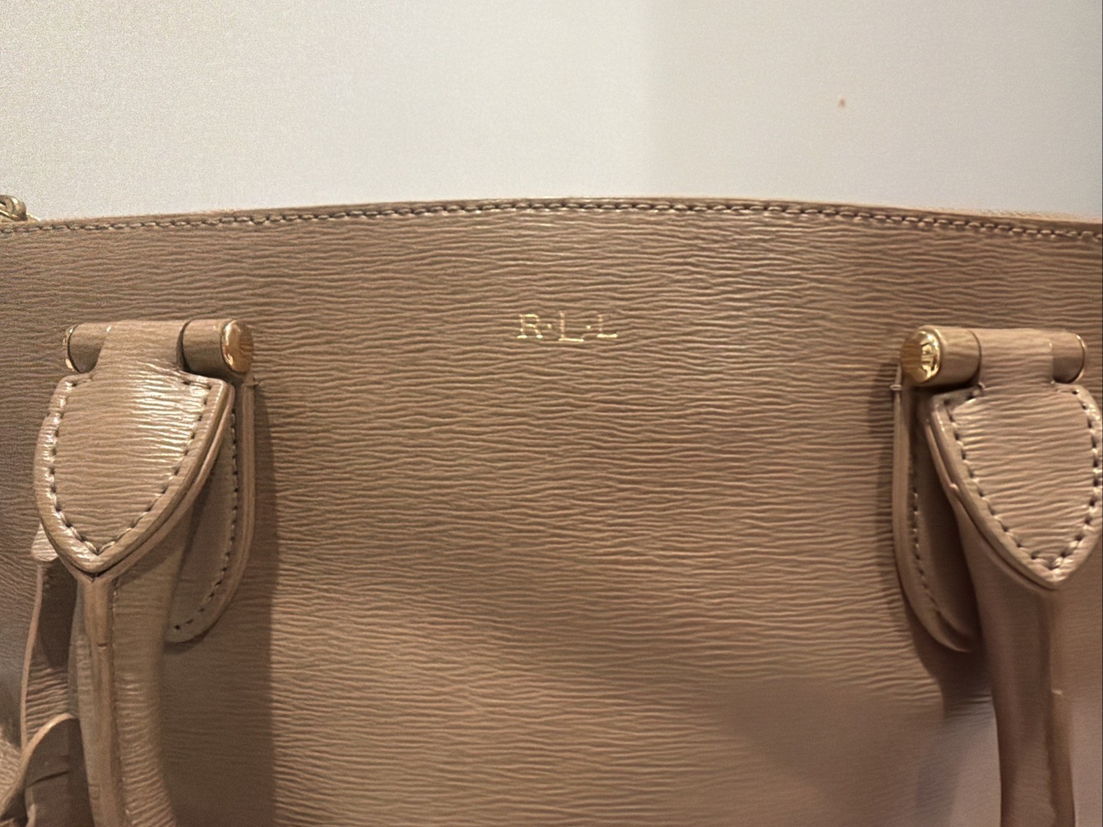 1987 RLL Ralph Lauren Leather Bag Crossbody 11 x 6 x 9 Vintage Pebble Satchel