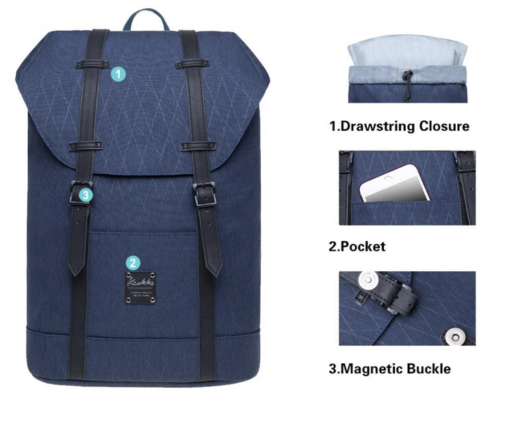 KAUKKO Laptop Computer Backpack Fits 15.6 In Laptop EP6-15 Multiple Purpose Bag