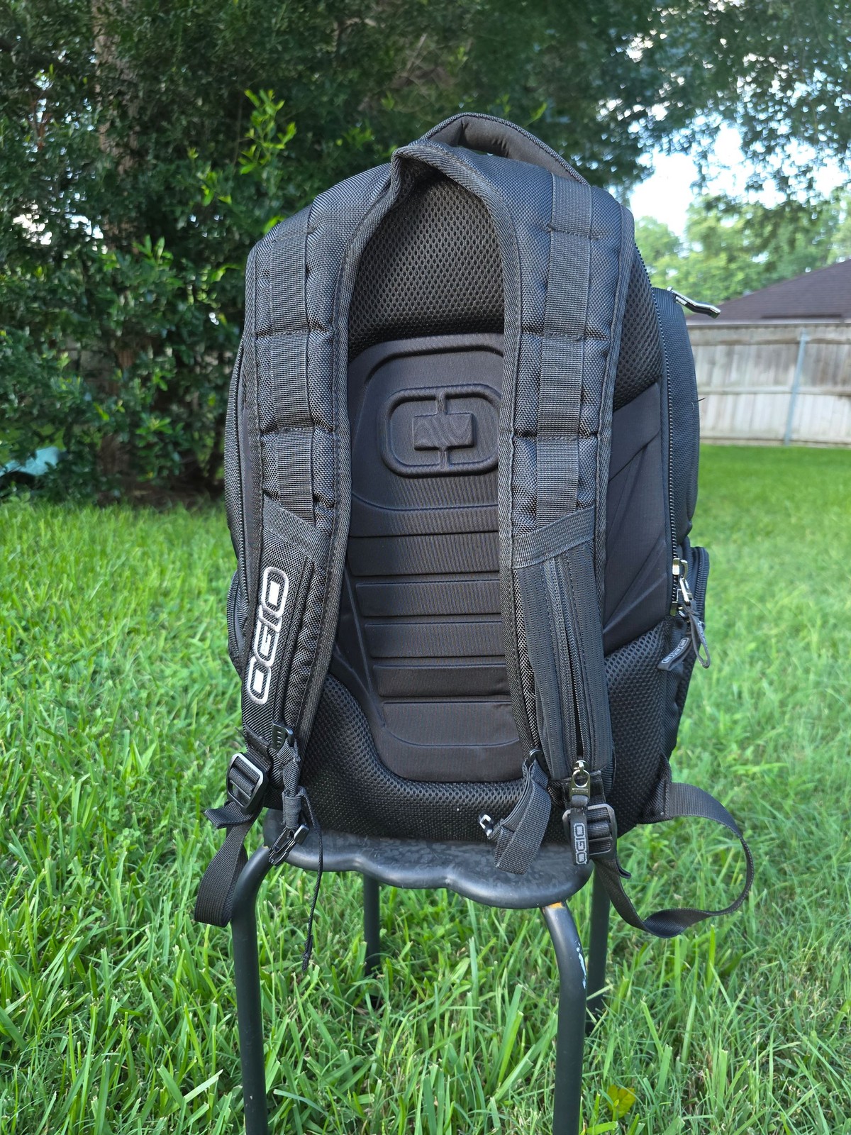 OGIO Mercur Laptop Backpack Black Travel Work Bag Audio Pocket Logo