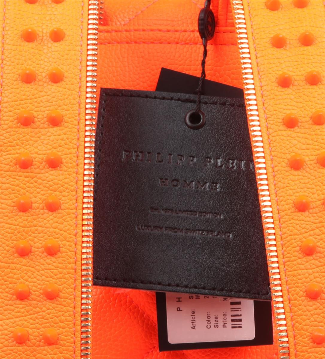 Philipp Plein Couture Homme backpack neon orange bag polyurethane & polyester